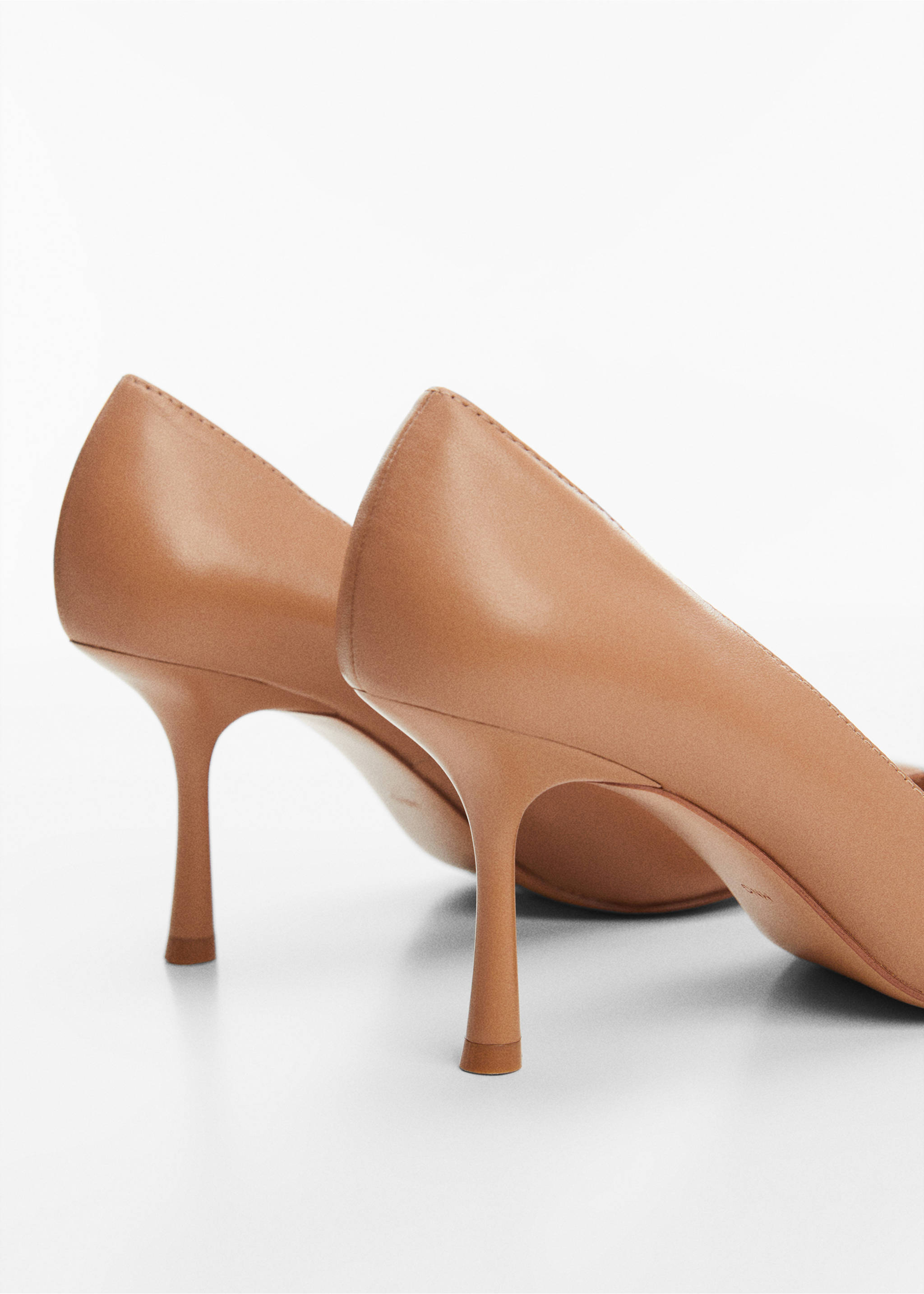 Heel leather shoes - Details of the article 1, Medium Brown. Ref: 67012531-00.