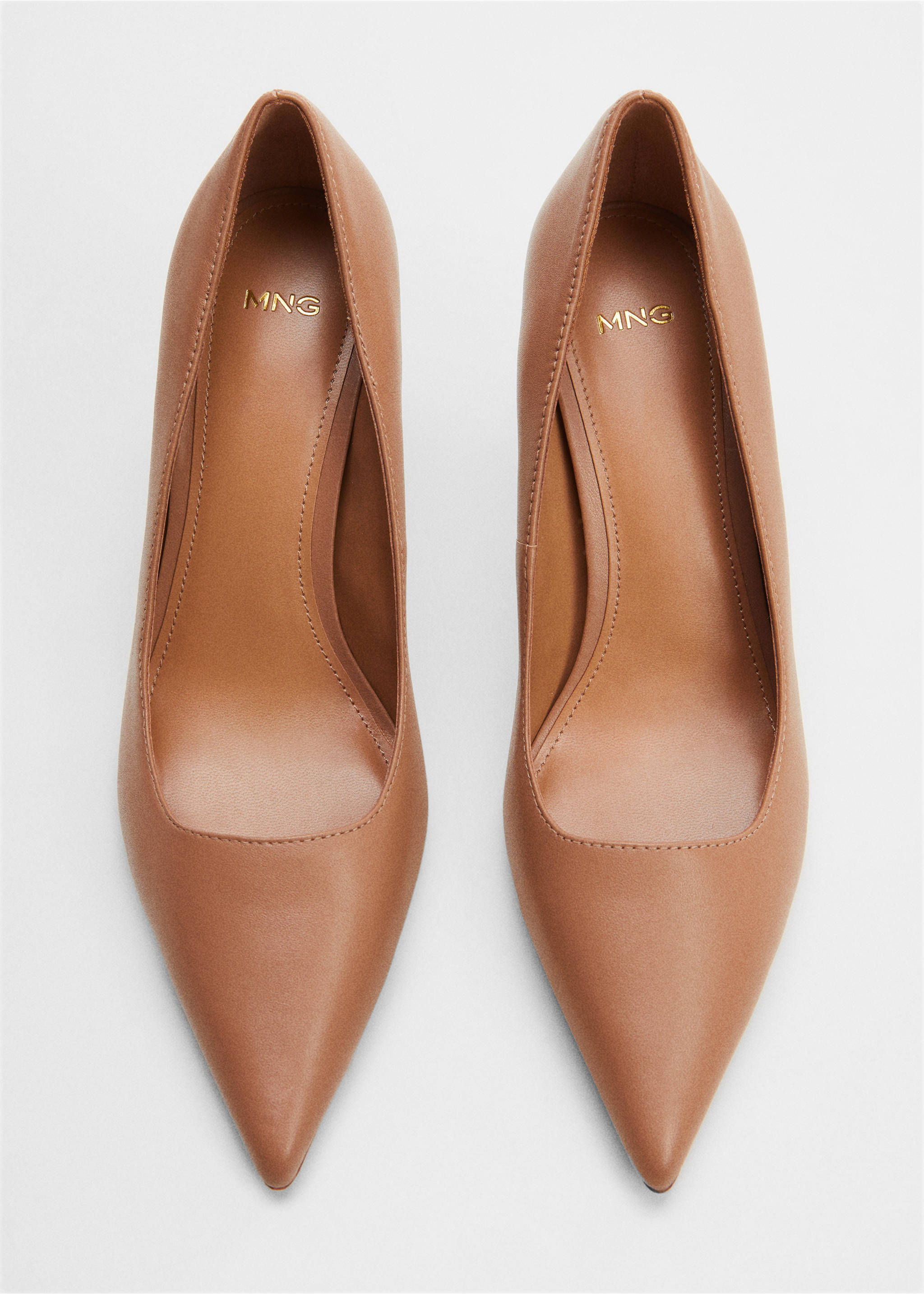 Heel leather shoes - Details of the article 3, Medium Brown. Ref: 67012531-00.