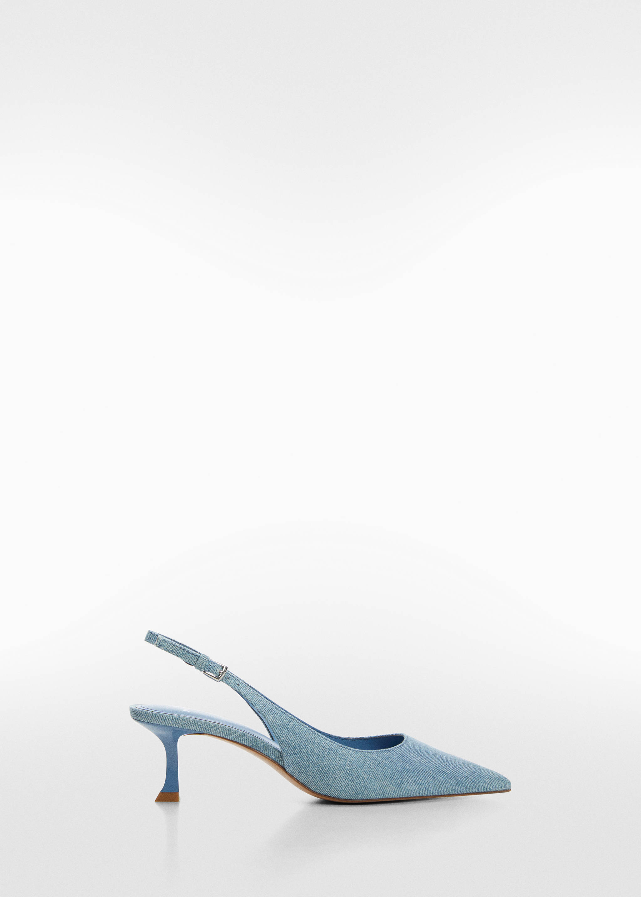 Högklackad sko i denim - Artikel utan modell