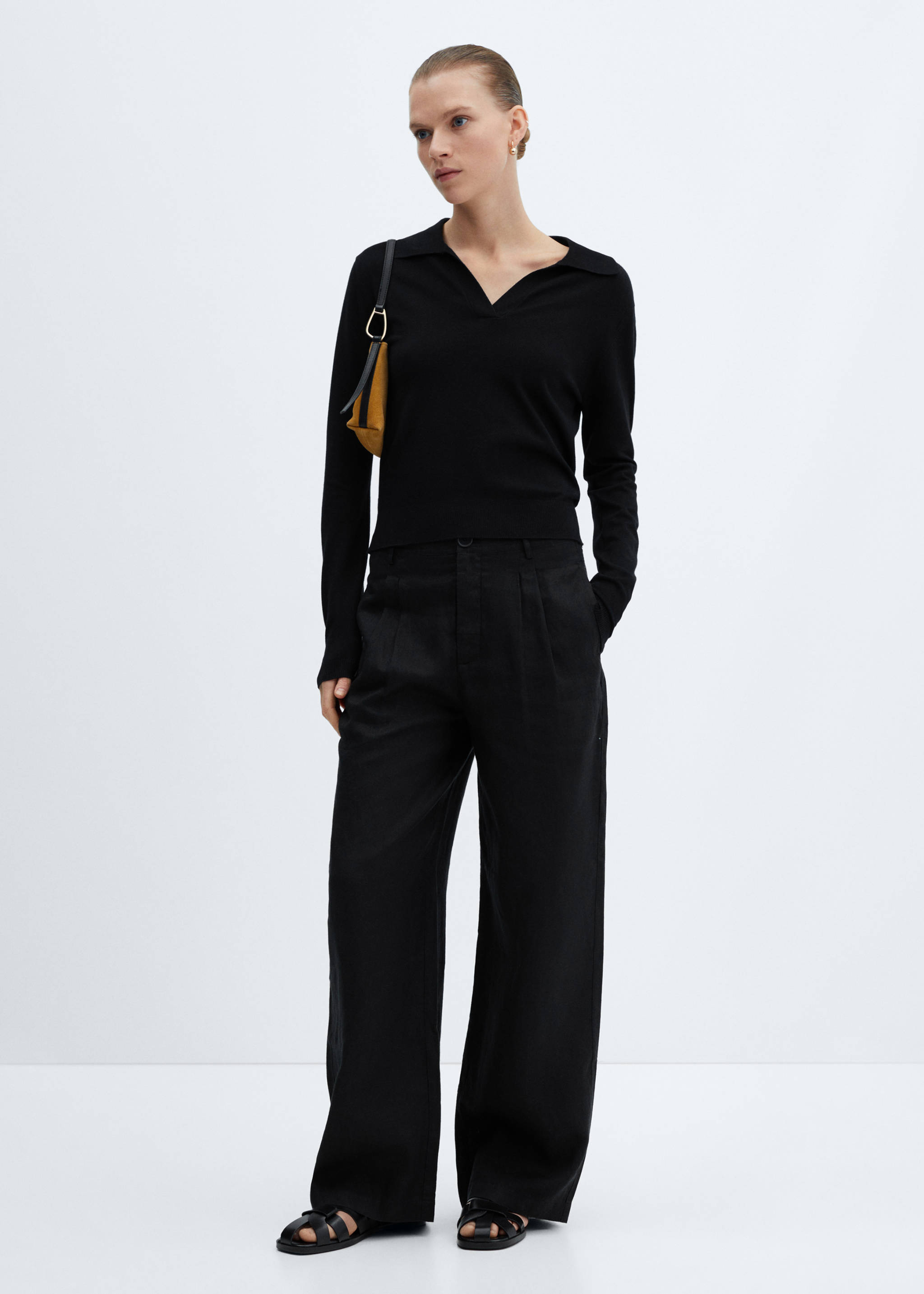 Stickad tröja polokrage - Allmän bild