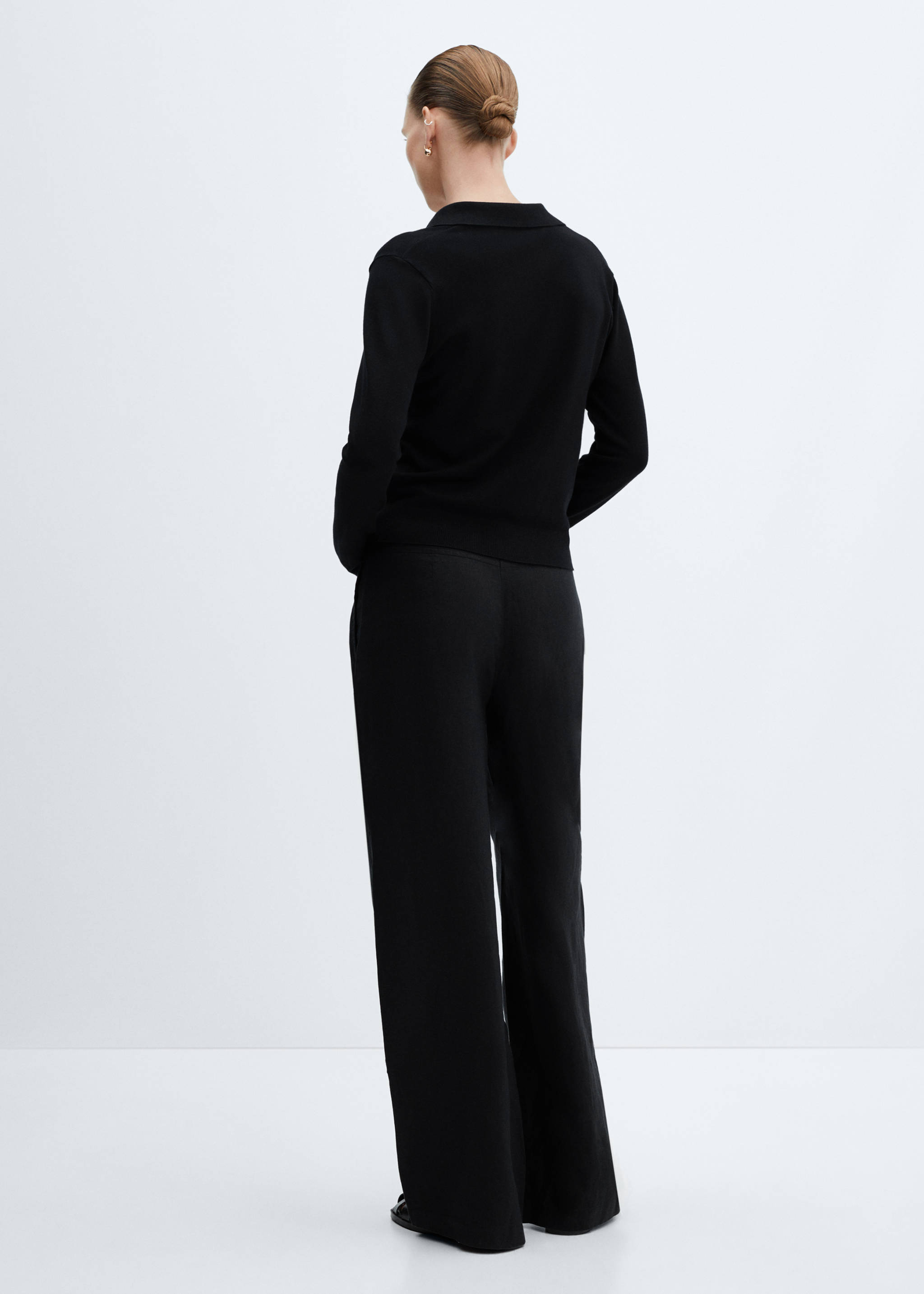 Stickad tröja polokrage - Artikelns baksida