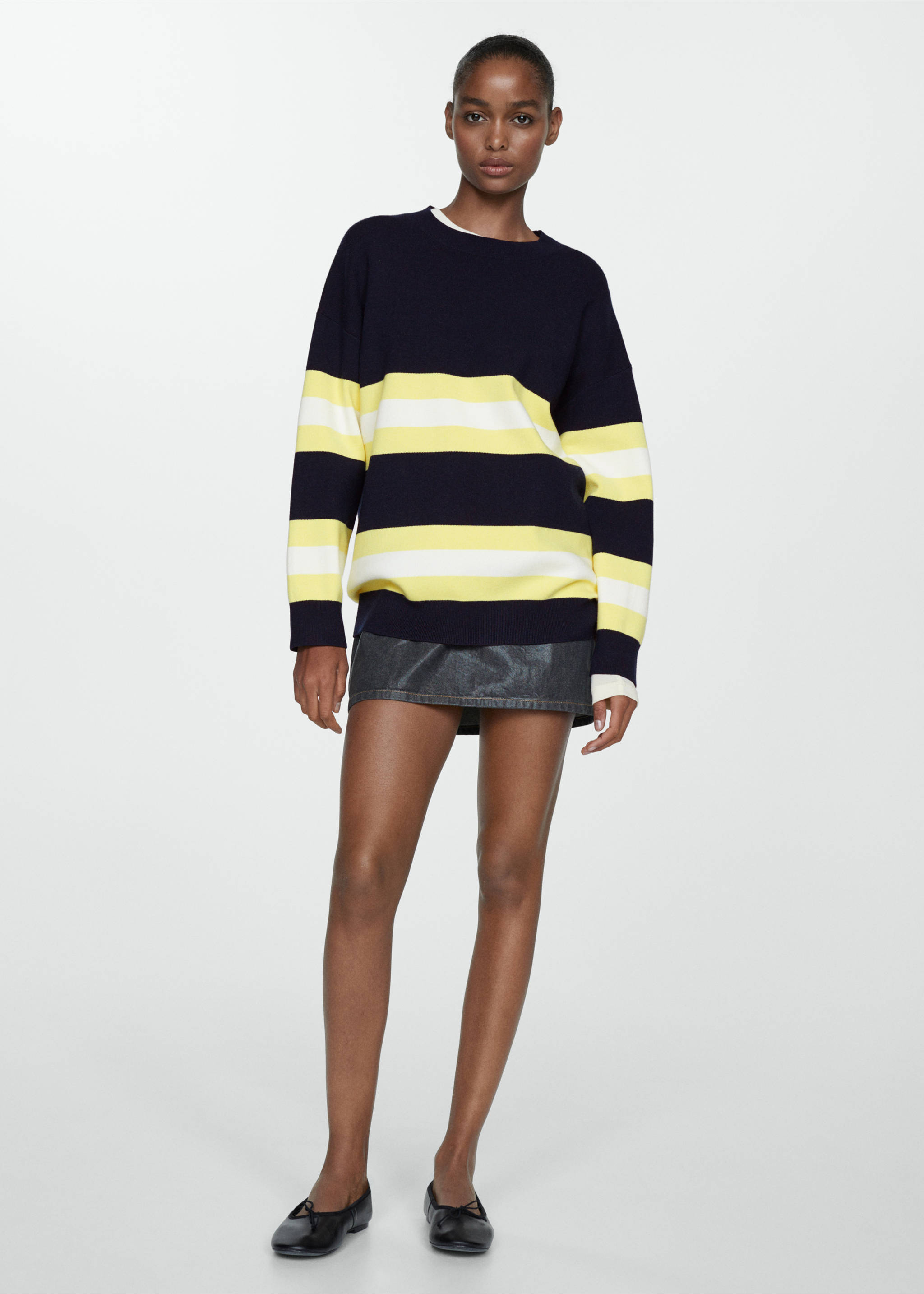 Knit striped sweater - General plane, Dark Navy. Ref: 67013273-00.