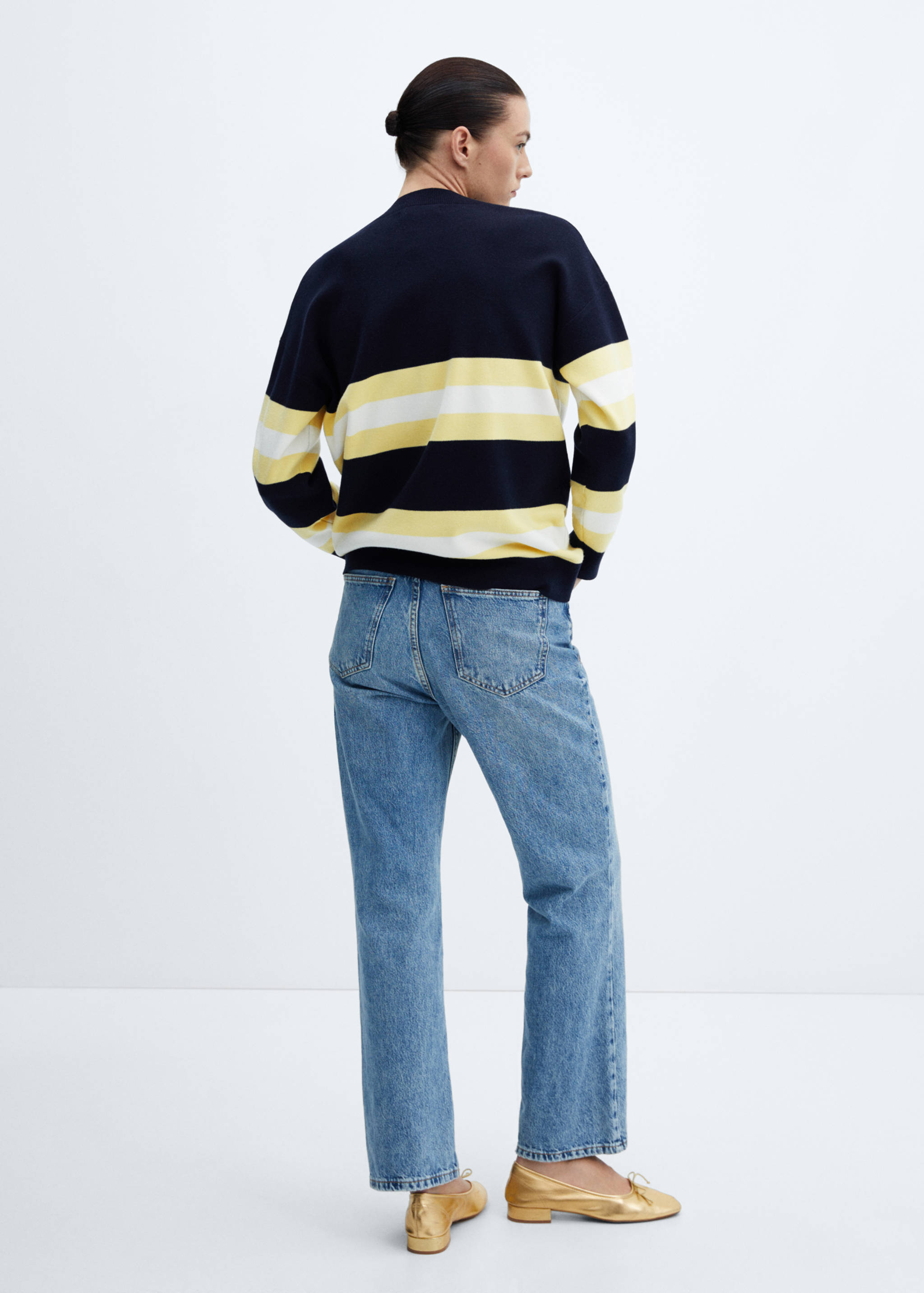 Pull-over en maille à rayures - Verso de l’article