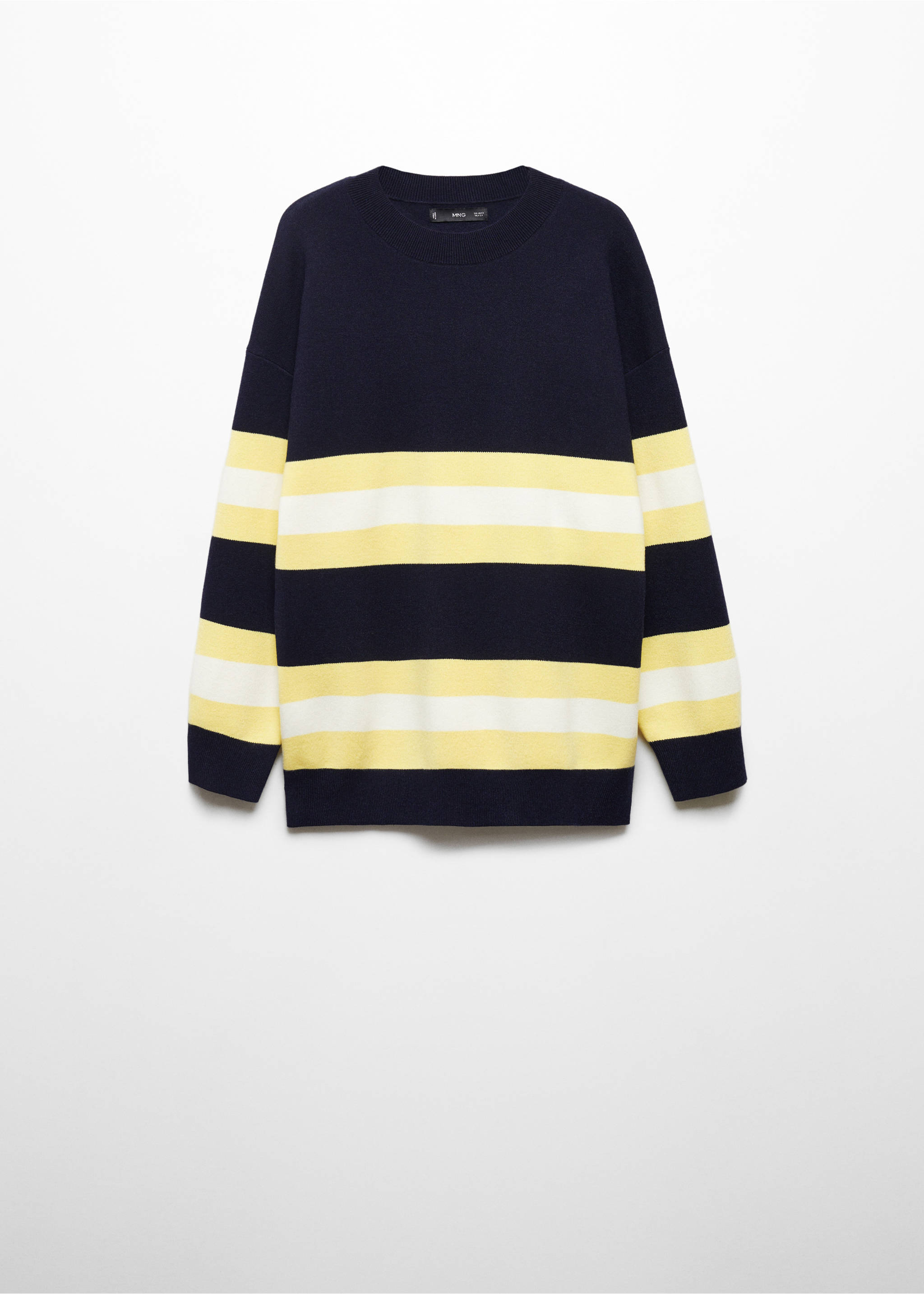 Knit striped sweater - Article without model, Dark Navy. Ref: 67013273-00.