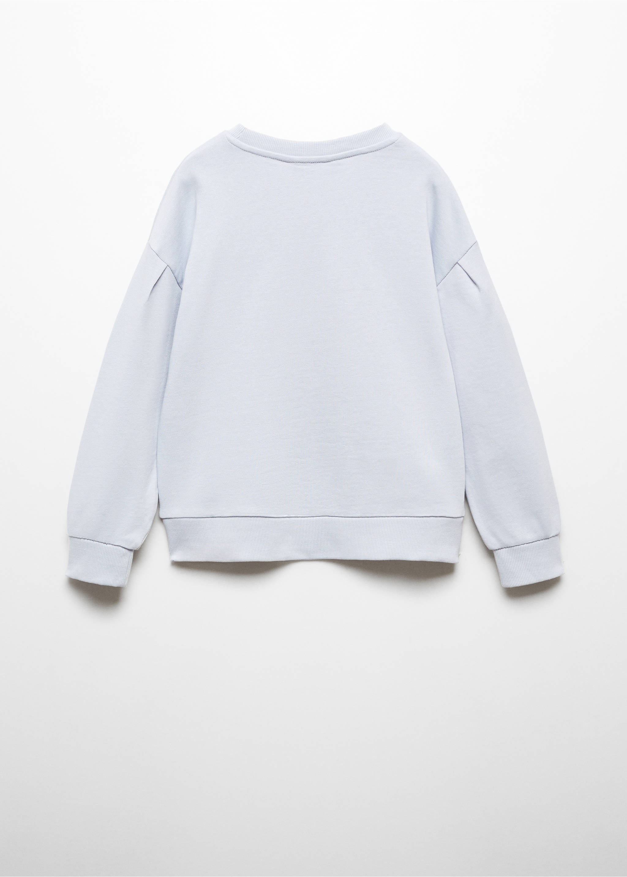 Printed cotton sweatshirt - Reverse of the article, Sky Blue. Ref: 67013689-00.