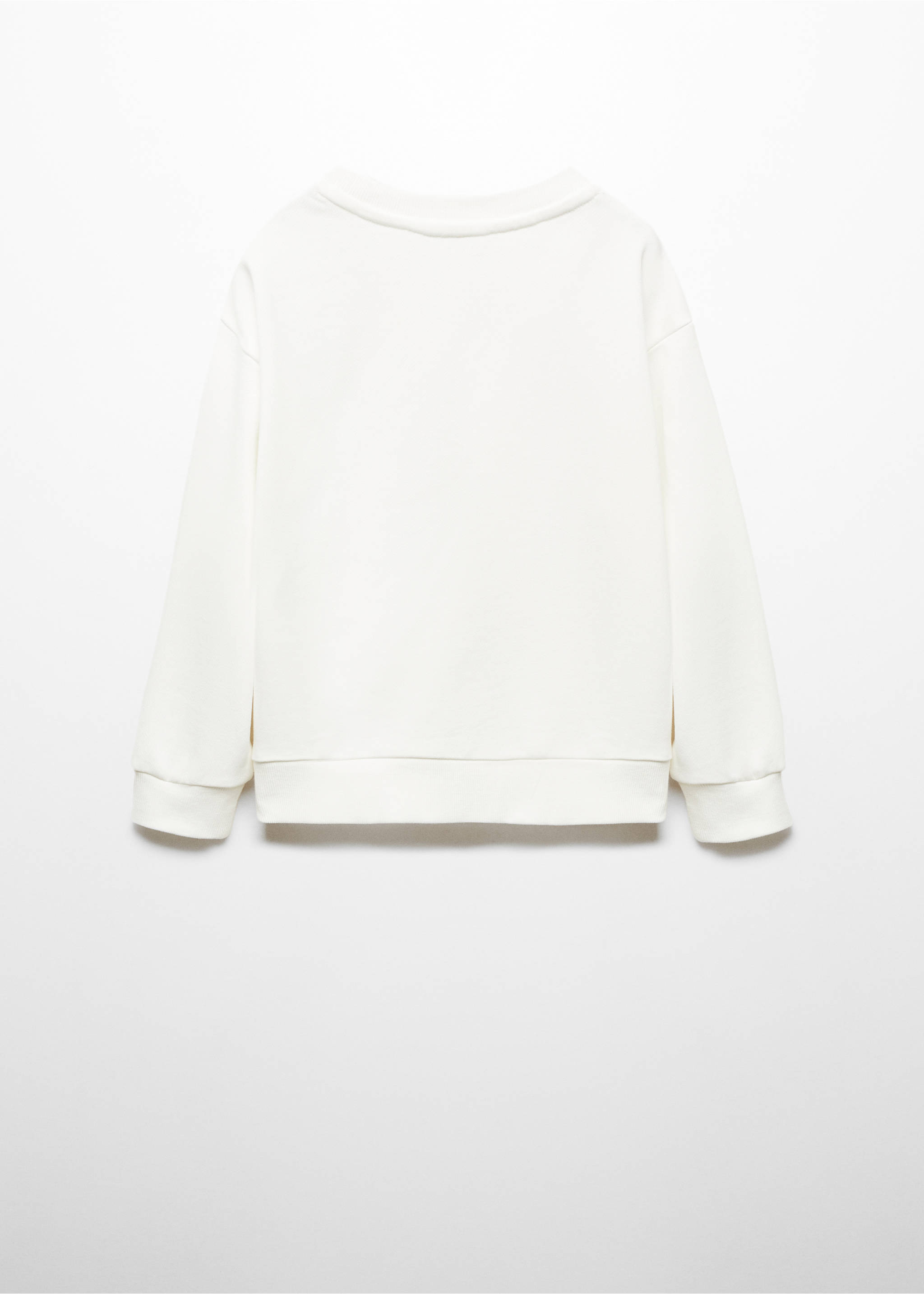 Embossed flowers sweatshirt - Reverse of the article, Off White. Ref: 67013697-00.