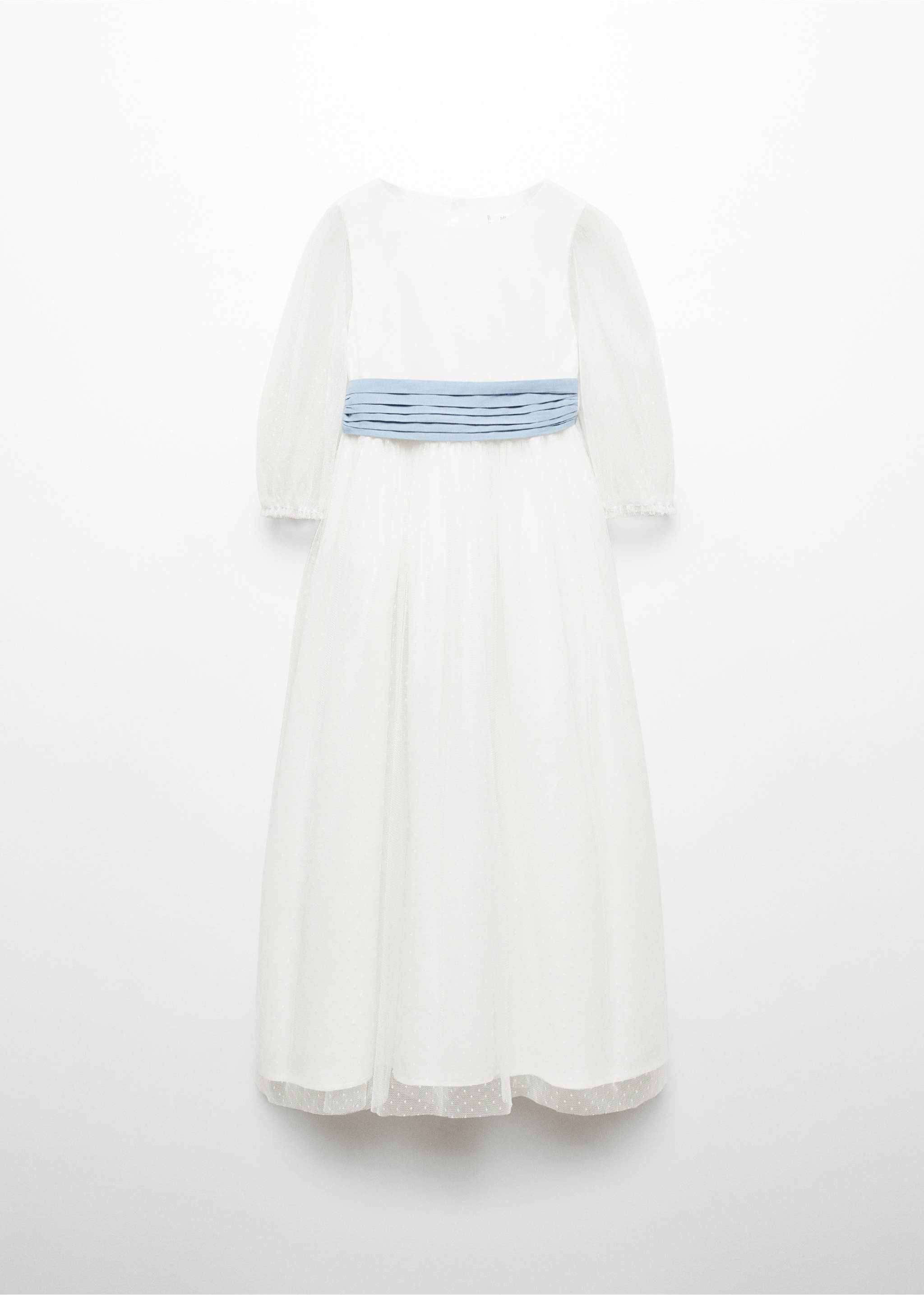 Bow Plumeti dress - Article without model, White. Ref: 67013698-00.