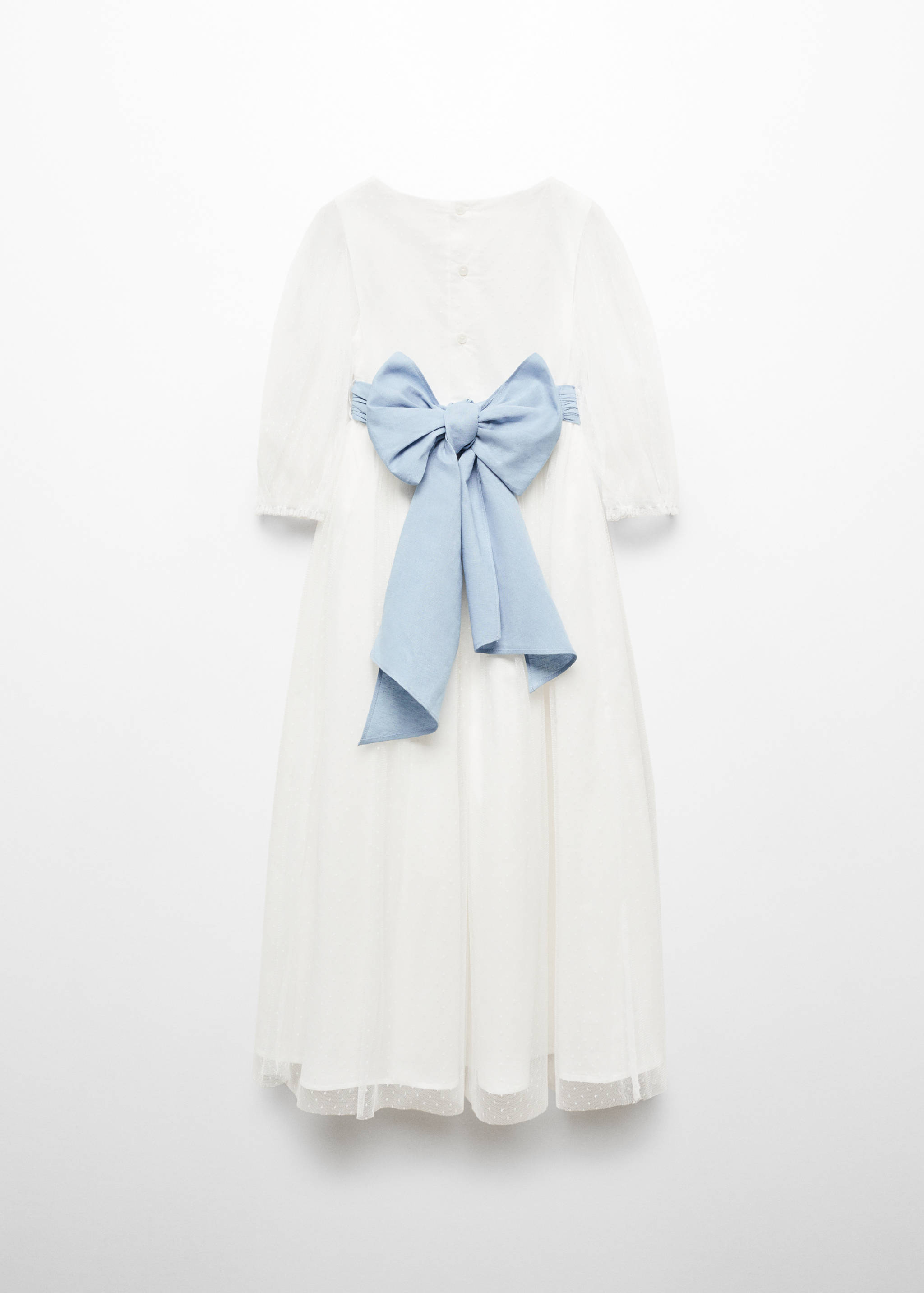 Plumetis-Kleid mit Schleife - Rückseite des Artikels