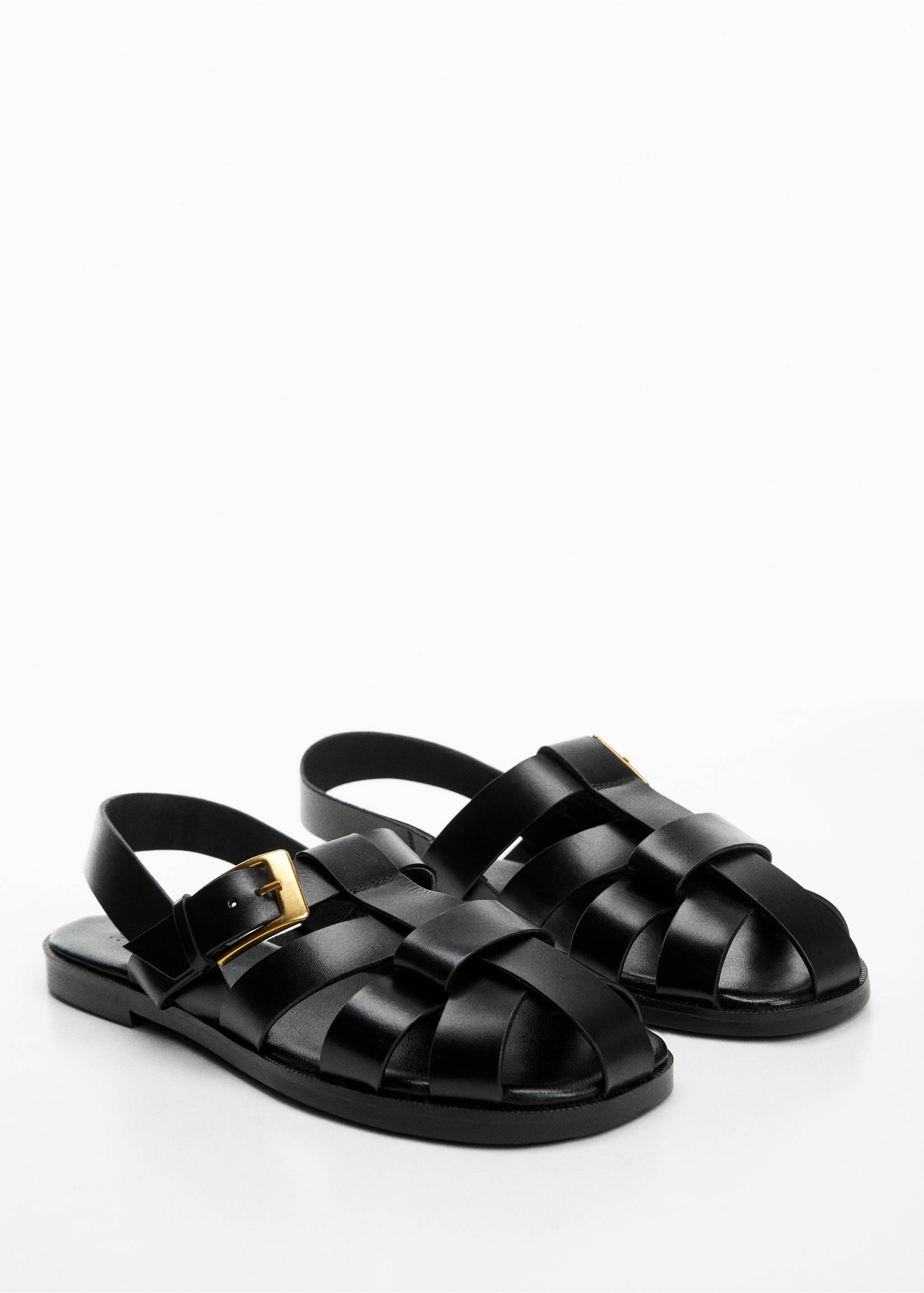 Fisherman sandal - Medium plane, Black. Ref: 67014013-00.