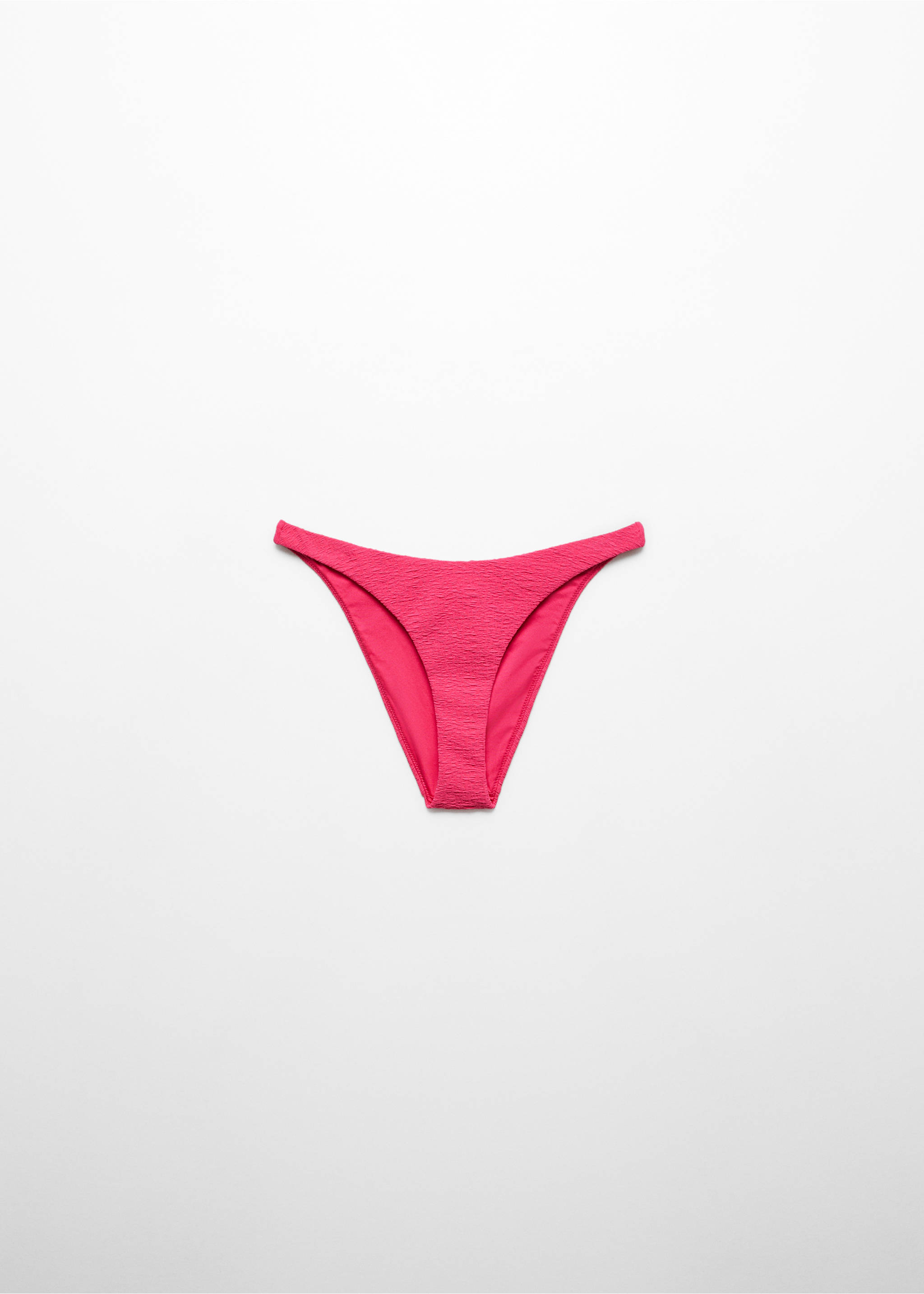 Klassischer Bikini-Slip mit Struktur - Artikel ohne Model, Fuchsia. Ref: 67014018-00.
