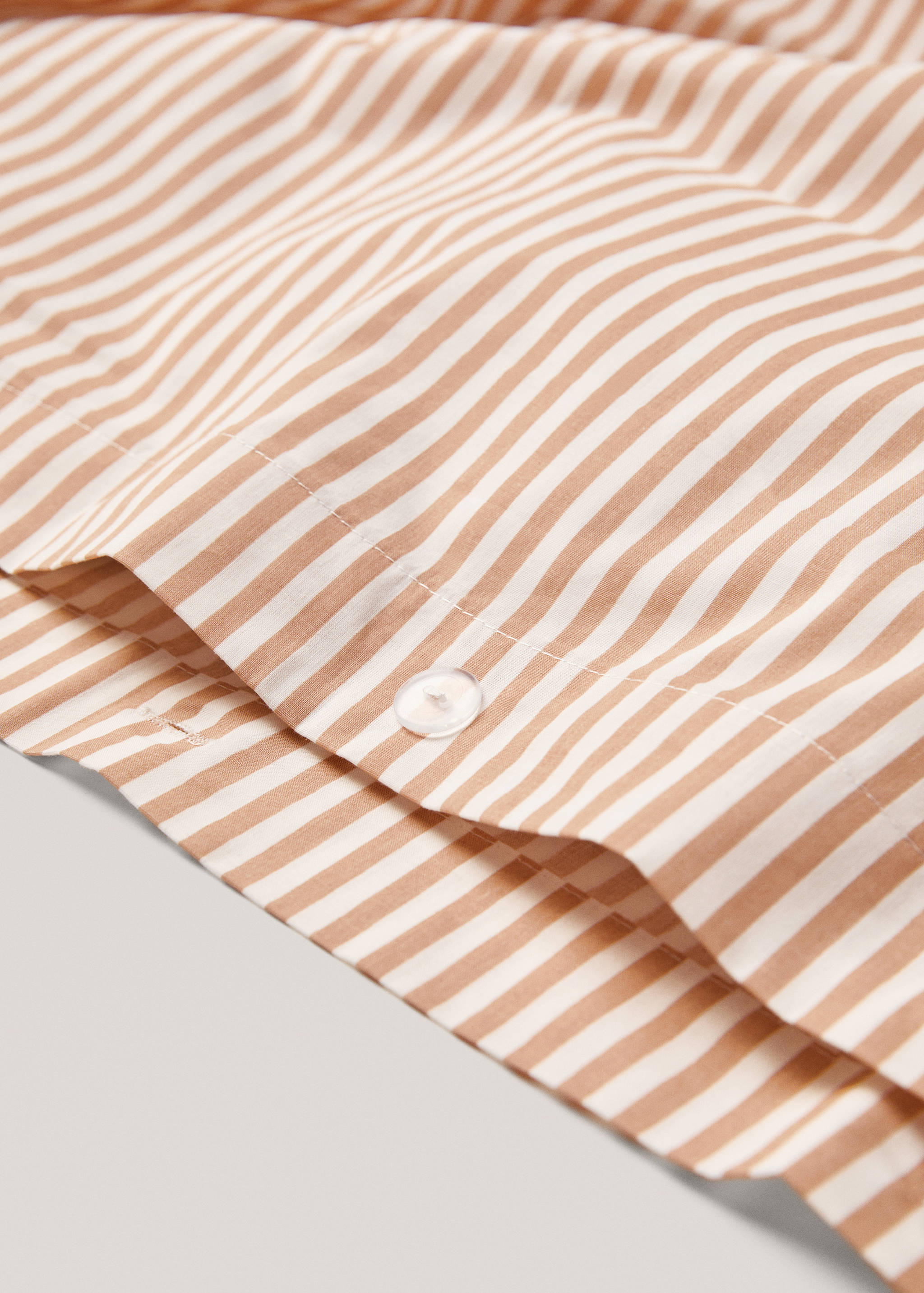 Striped cotton duvet cover Single bed - Details of the article 1