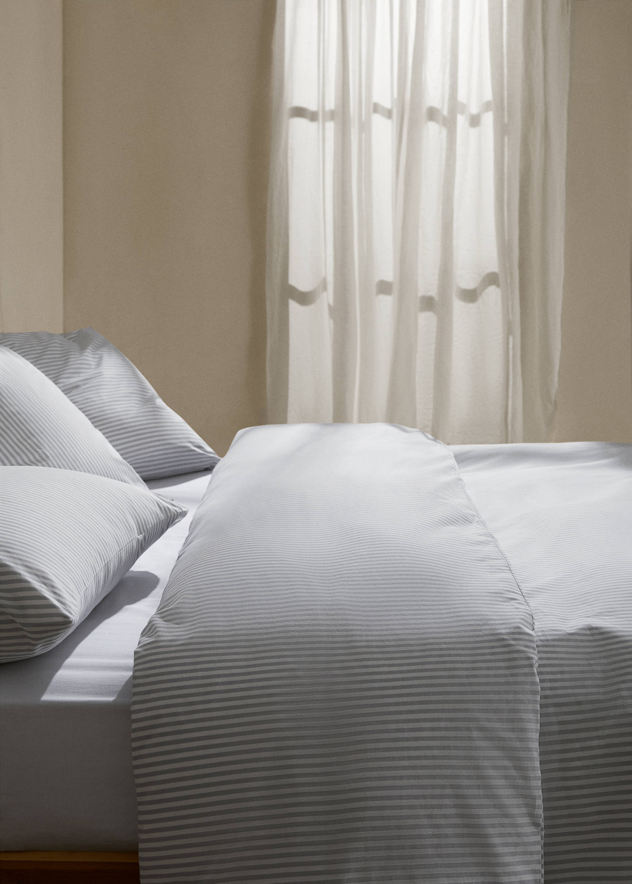 Striped cotton duvet cover Single bed - Details of the article 7