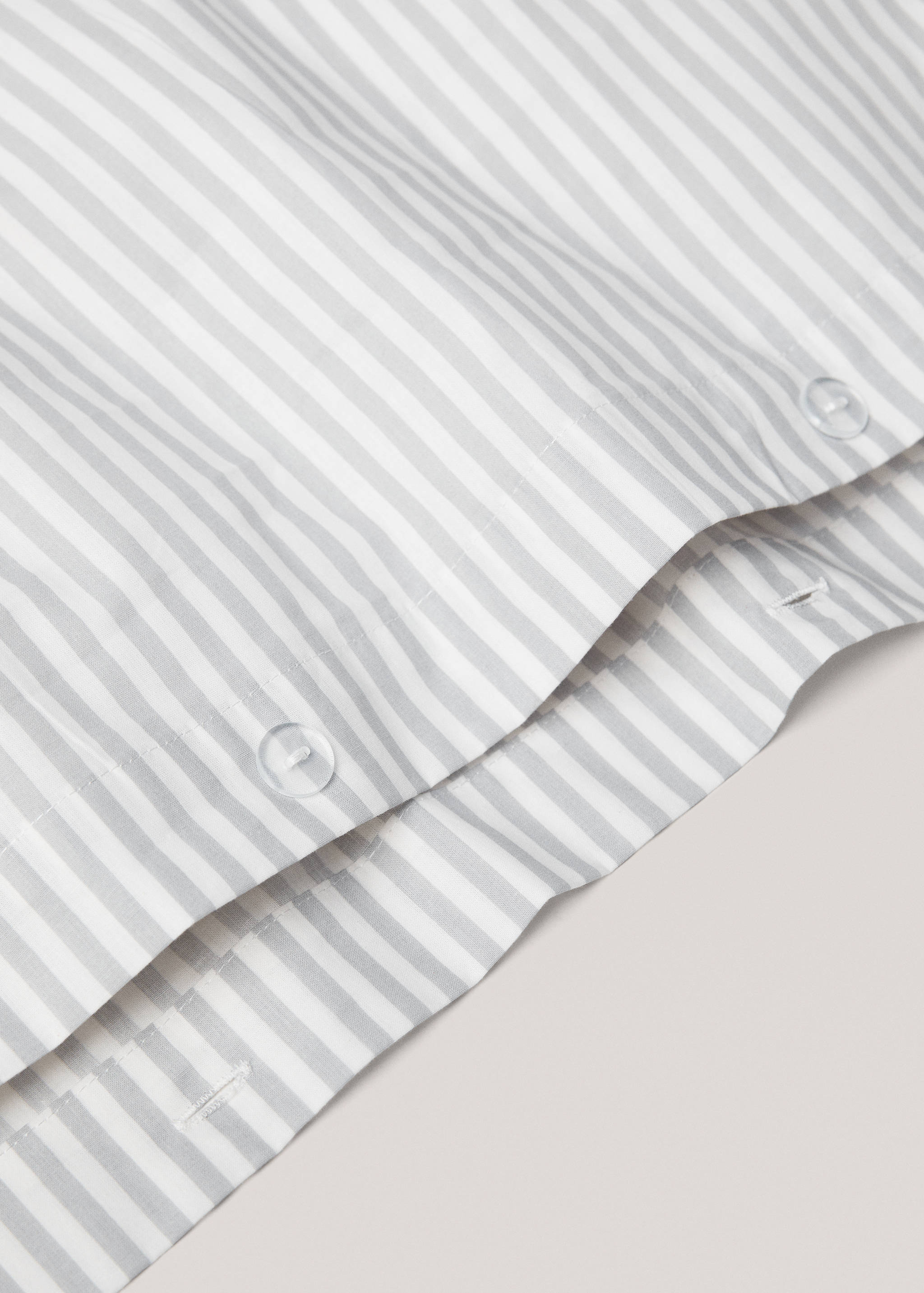 Striped cotton duvet cover Single bed - Details of the article 1