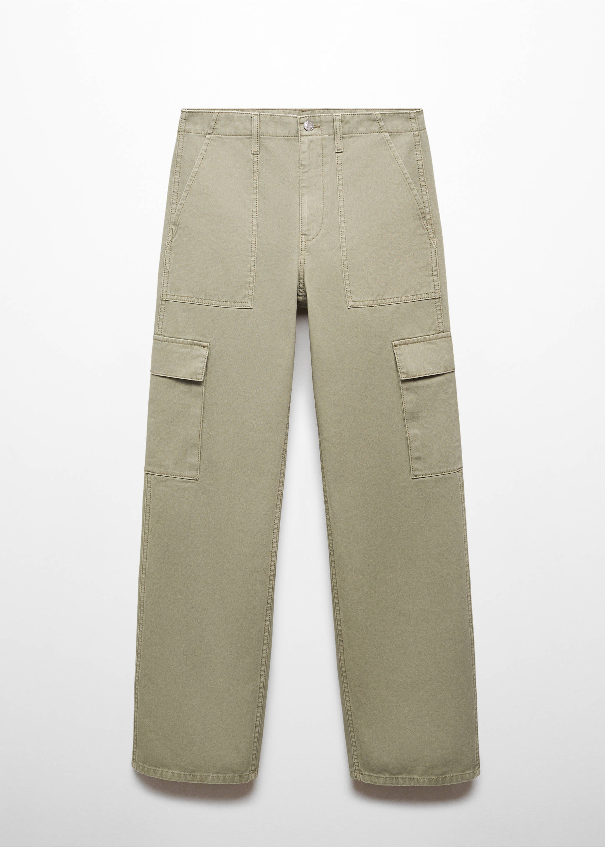 Cargo-jeans med lommer - Artikkel uten modell, Khaki. Ref: 67014032-00.