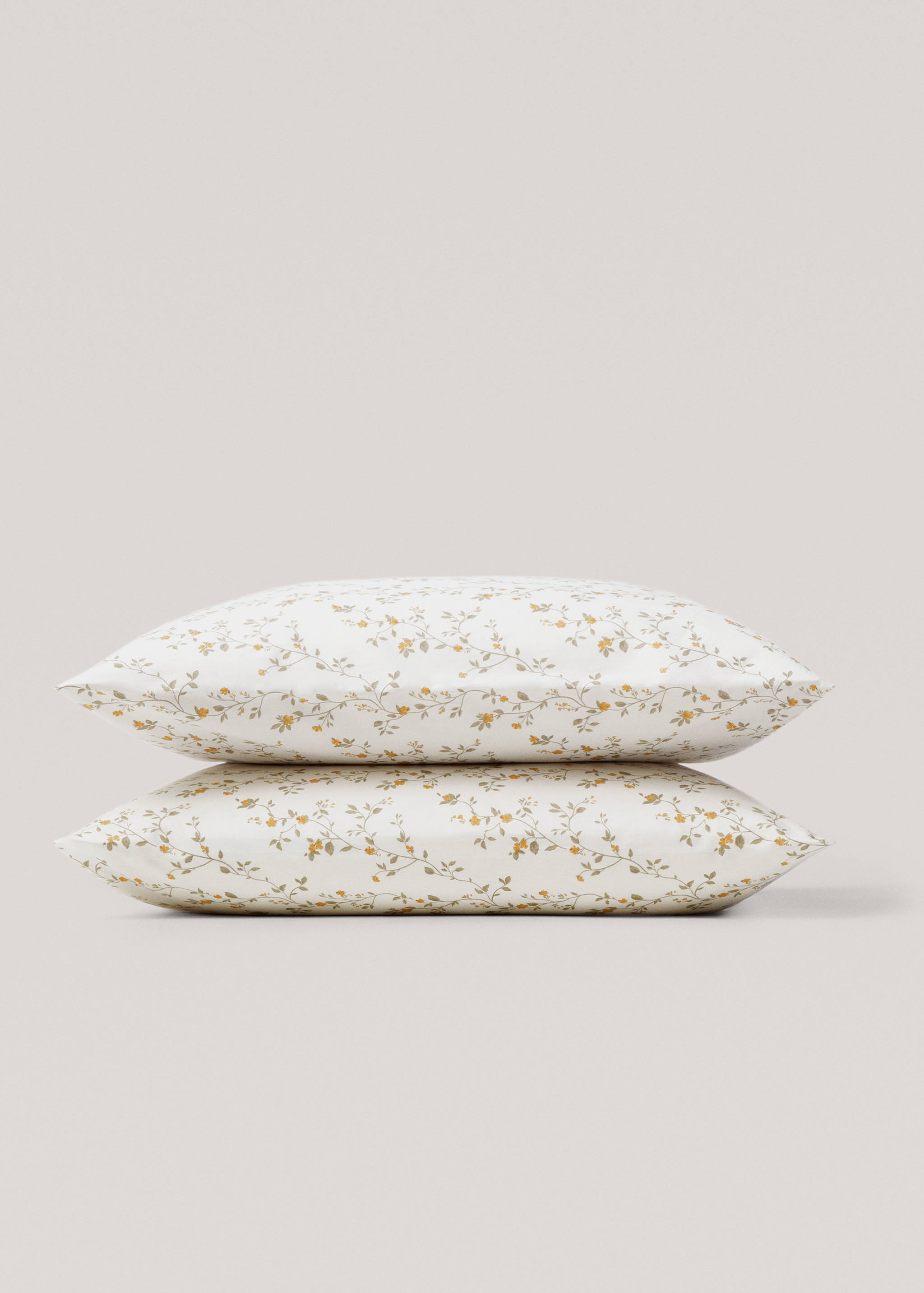 Multi-flower cotton pillowcase 60x60cm (Pack of 2) - Details of the article 1