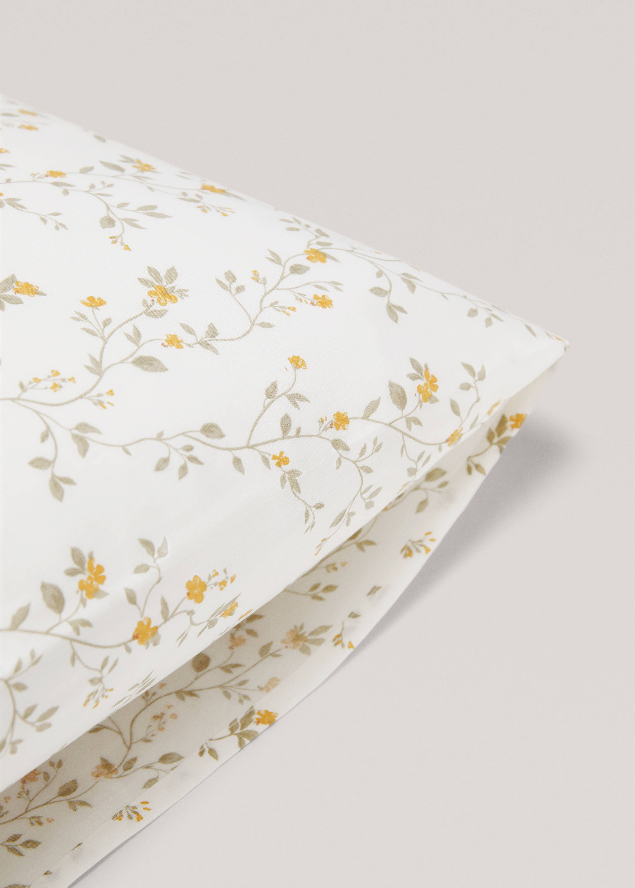 Multi-flower cotton pillowcase 60x60cm (Pack of 2) - Details of the article 2