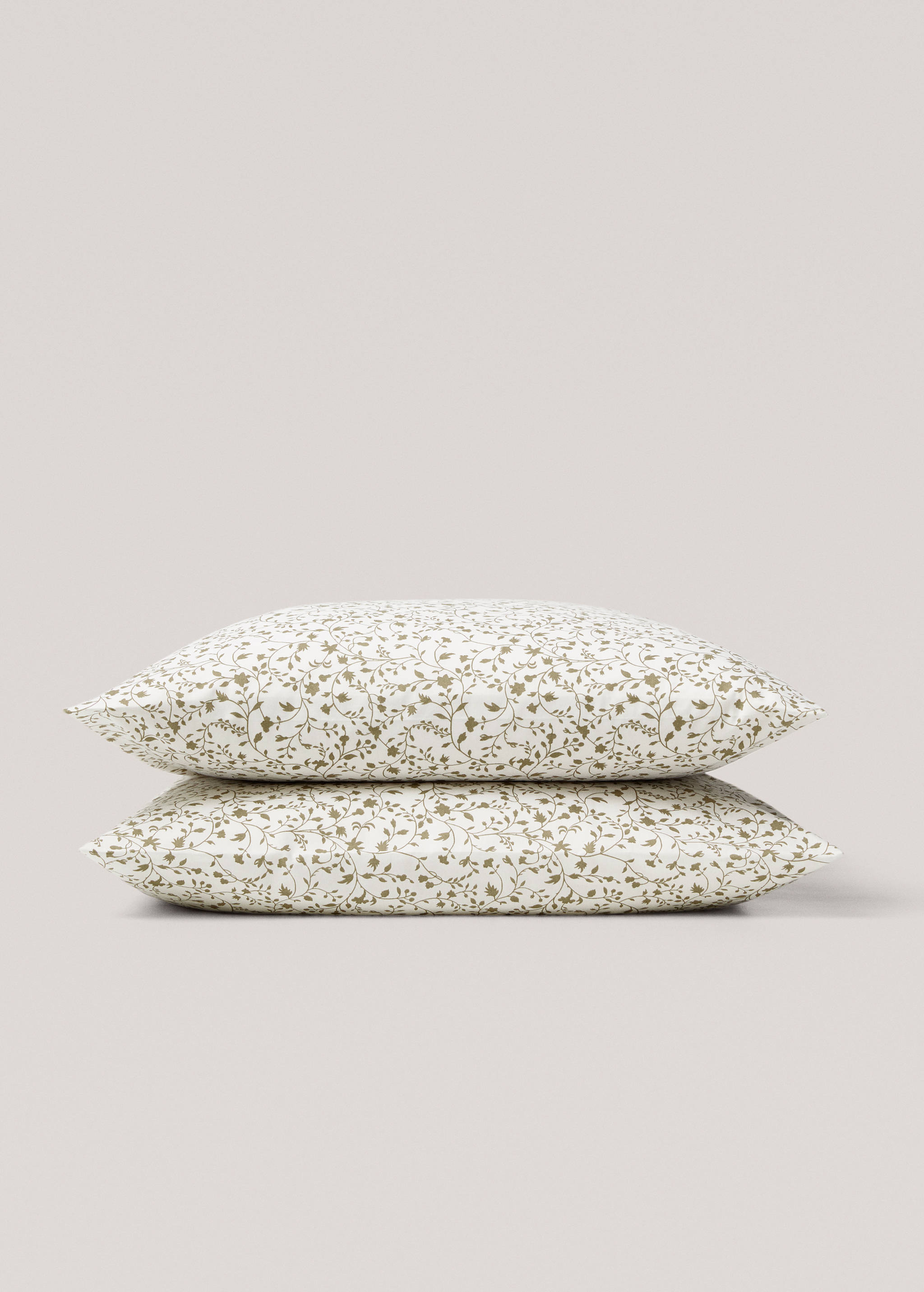 Multi-flower cotton pillowcase 60x60cm (Pack of 2) - Details of the article 1