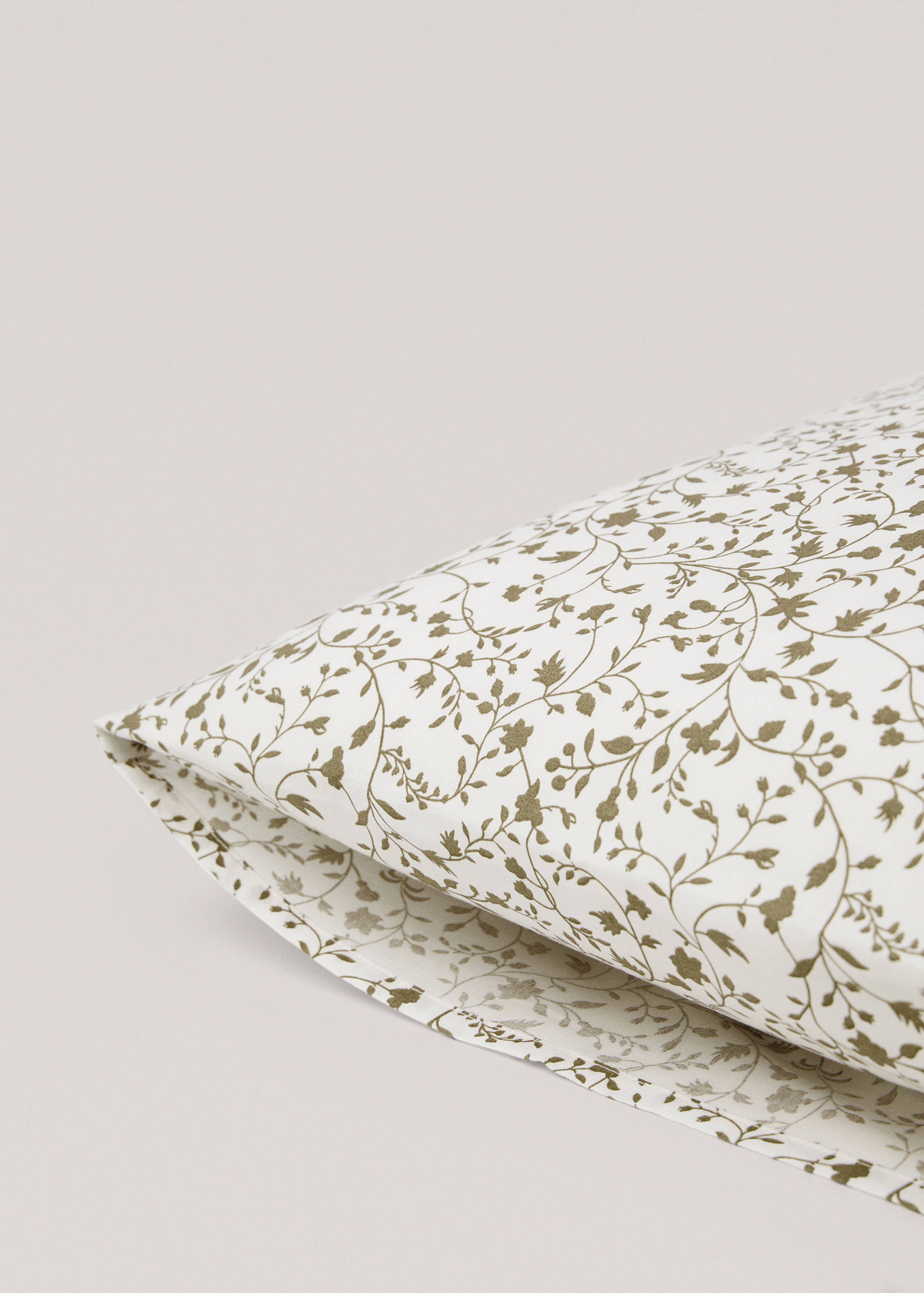 Multi-flower cotton pillowcase 60x60cm (Pack of 2) - Details of the article 3