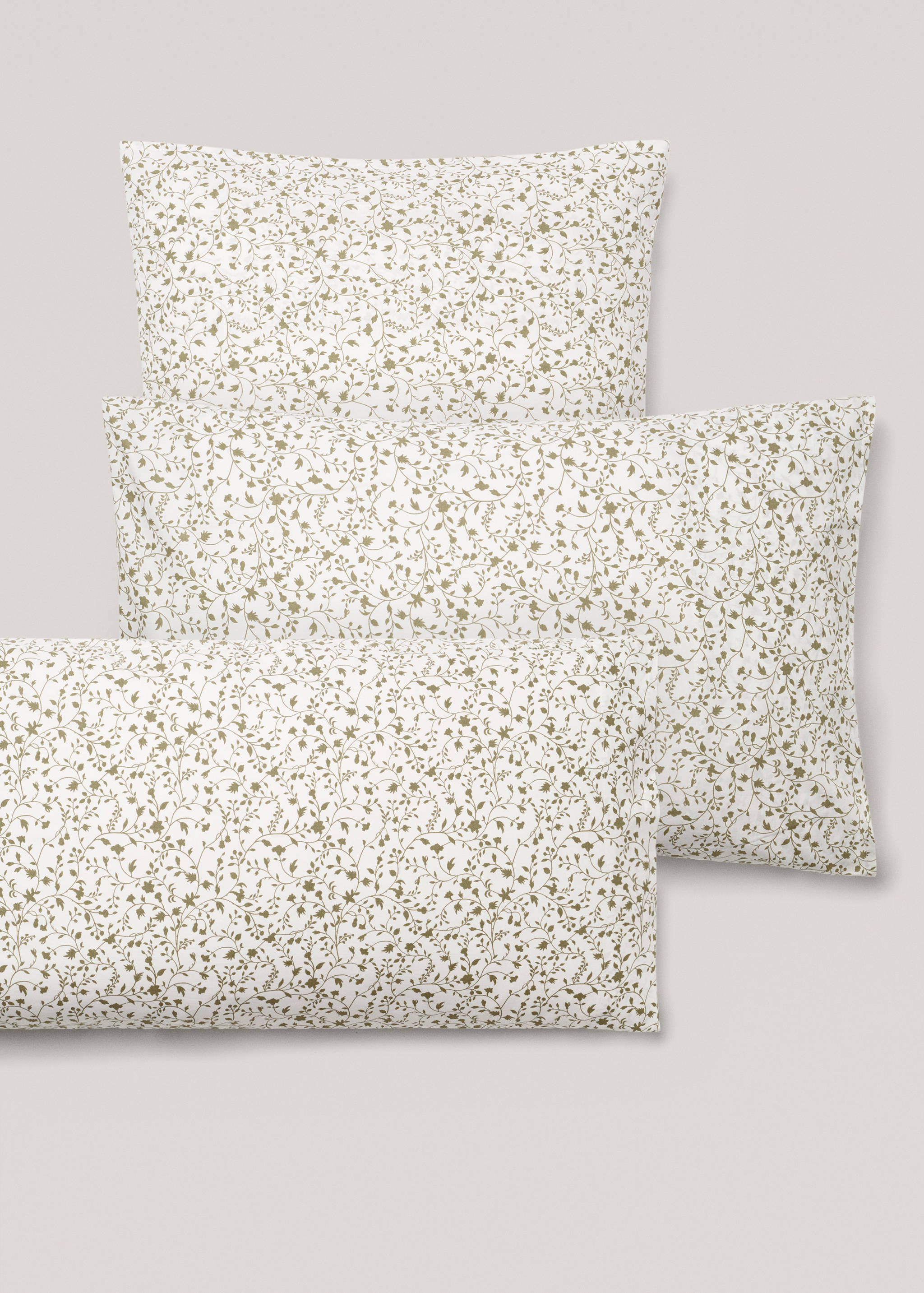 Multi-flower cotton pillowcase 60x60cm (Pack of 2) - Details of the article 4
