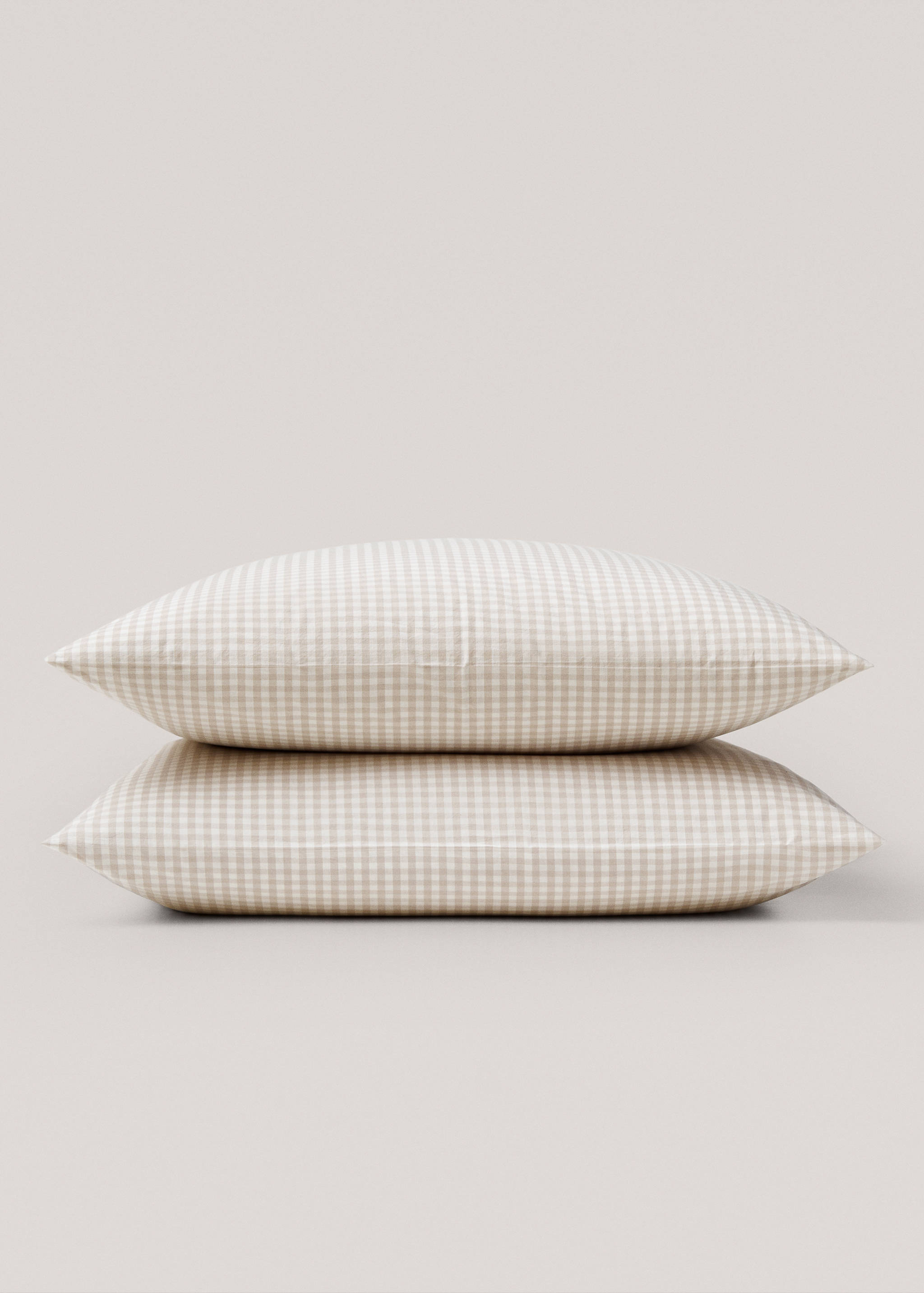 Gingham-check pillow case 60x60cm (Pack de 2) - Details of the article 3