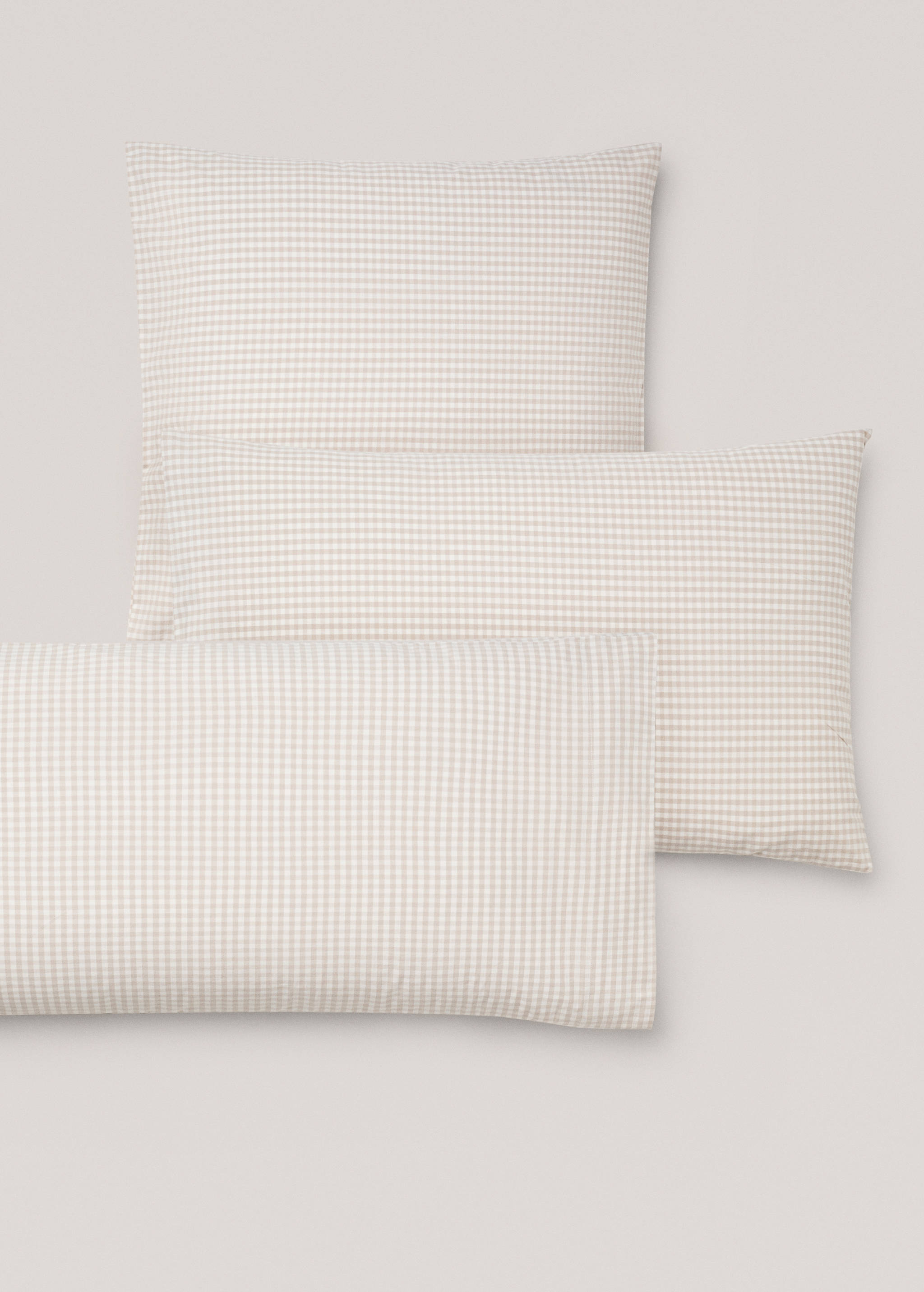 Gingham-check pillow case 60x60cm (Pack de 2) - Details of the article 4