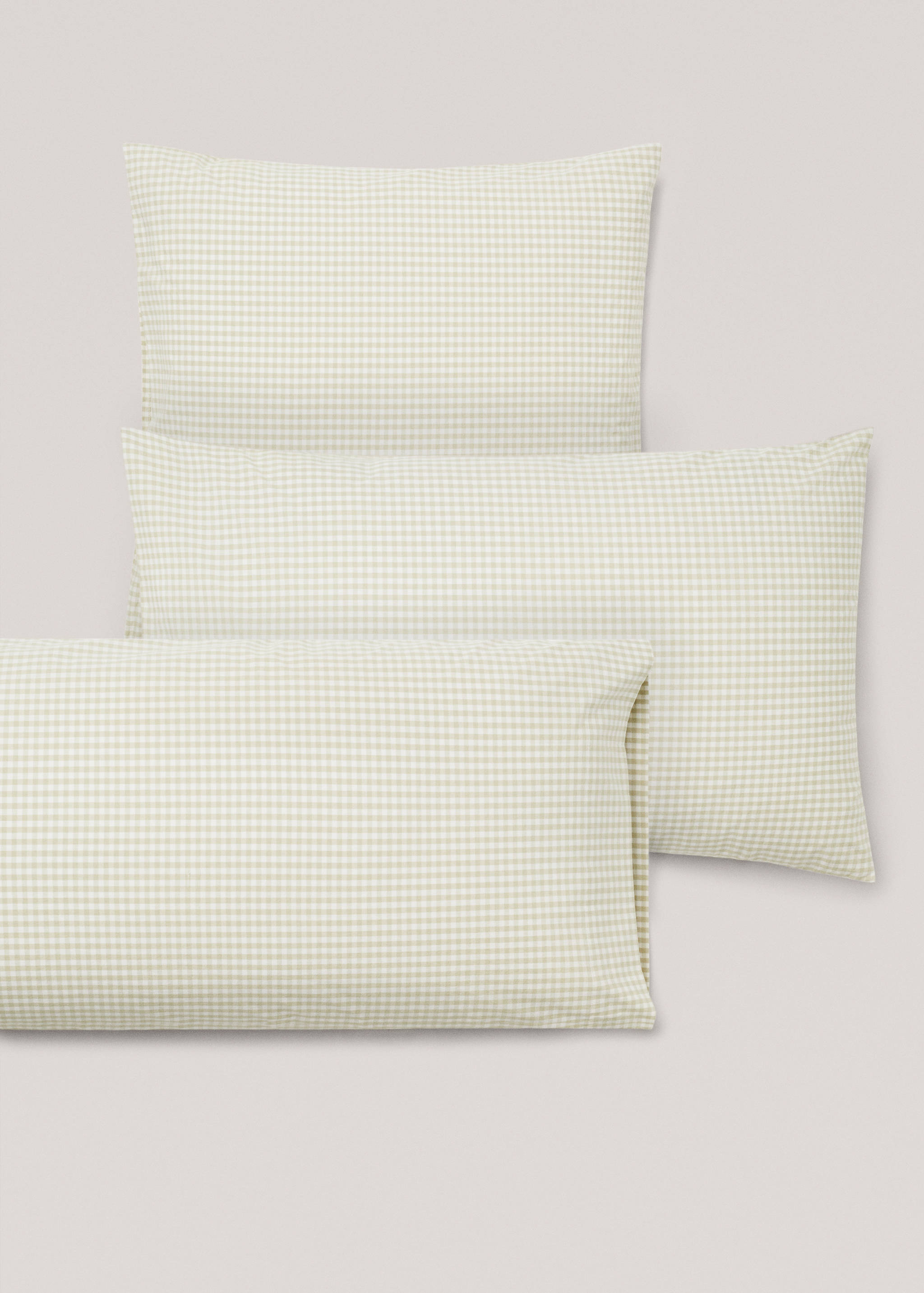 Gingham-check pillow case 60x60cm (Pack de 2) - Details of the article 4