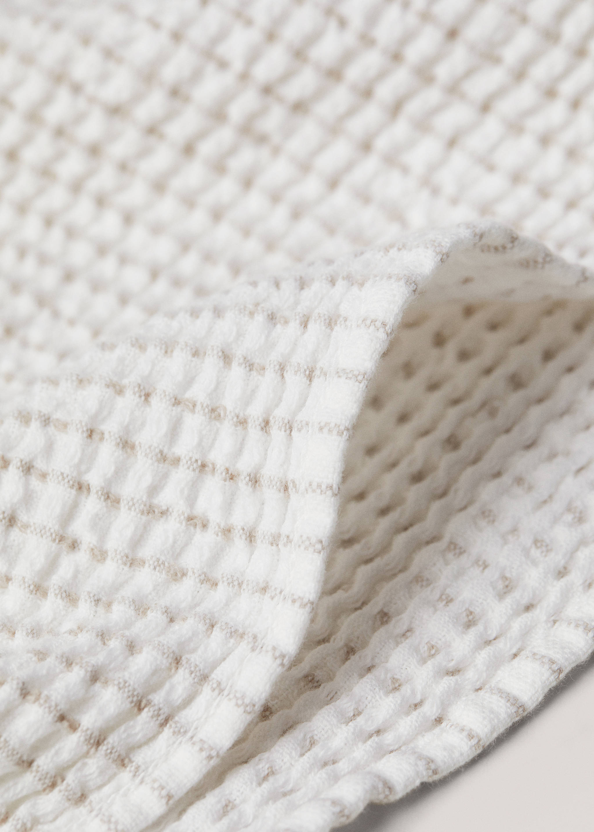 Striped-texture hand towel 50x90cm - Details of the article 1