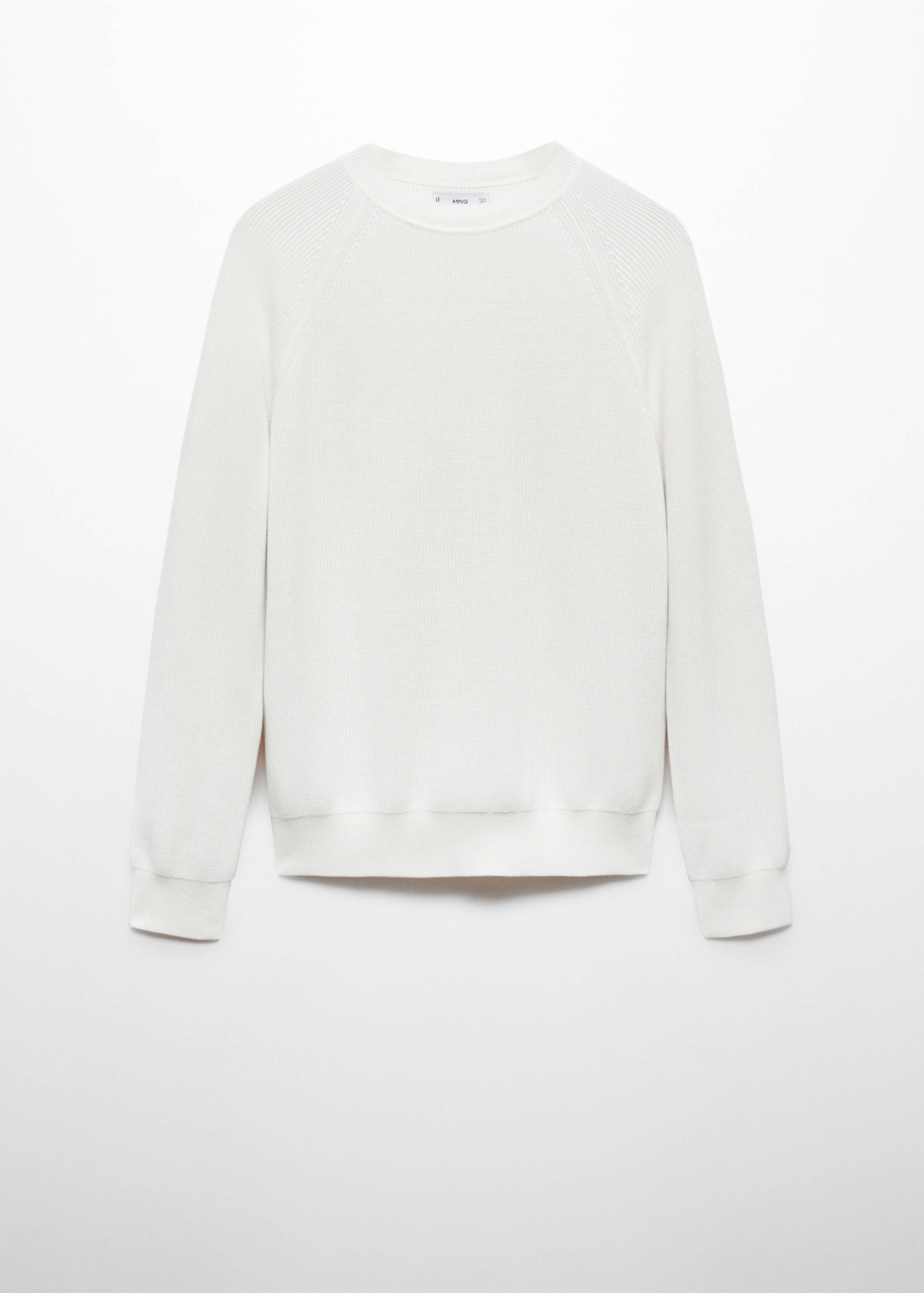 Ribbed round-neck sweater - Article without model