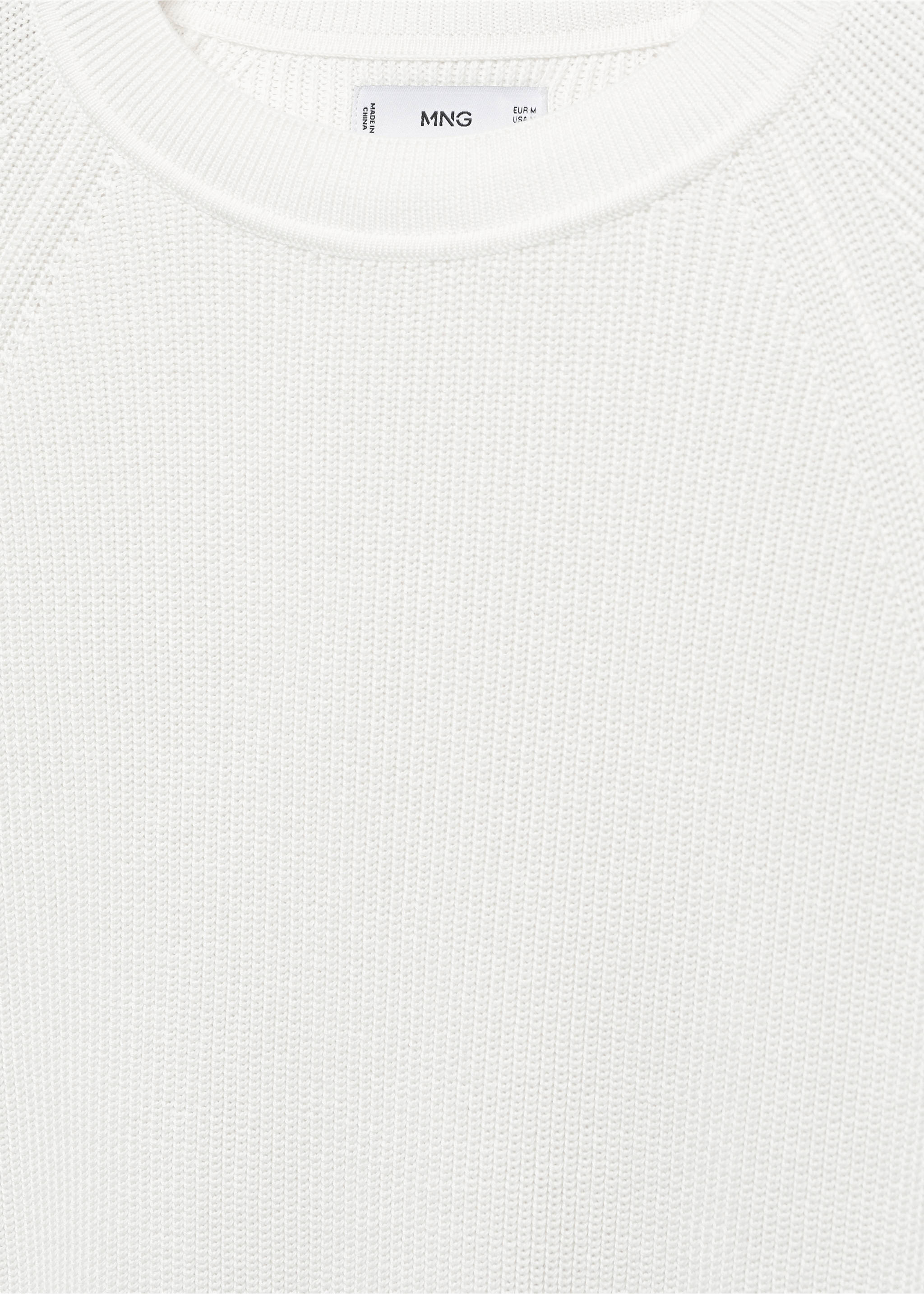 Ribbed round-neck sweater - Details of the article 8, Off White. Ref: 67014452-00.
