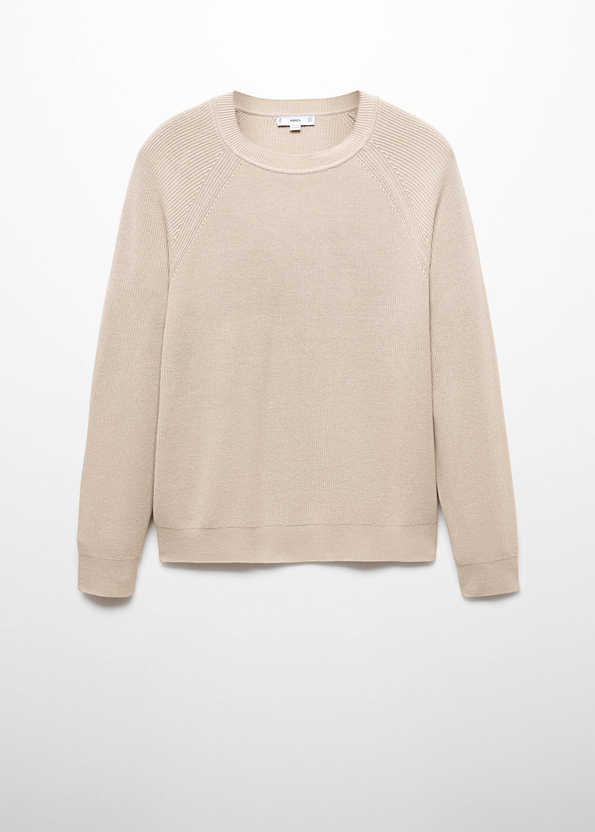 Ribbed round-neck sweater - Article without model