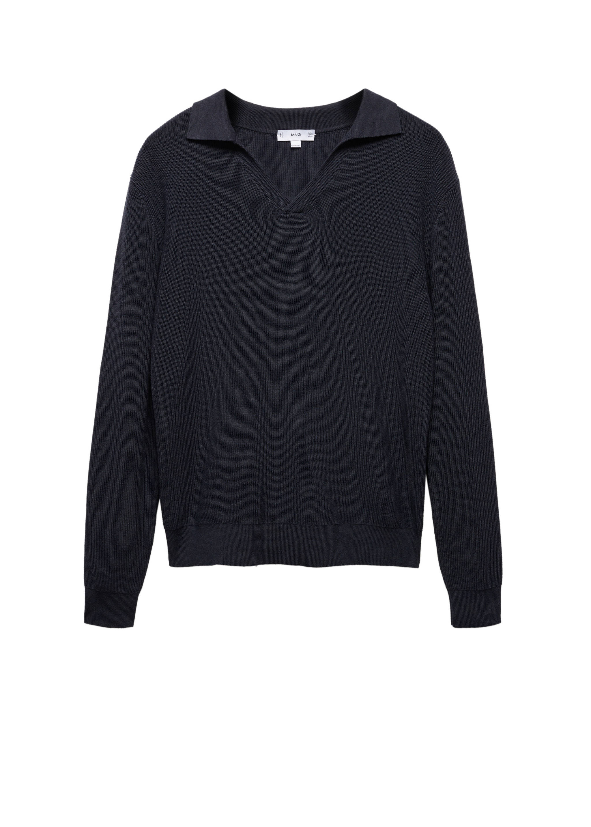 Ribbed knit polo shirt - Details of the article 9