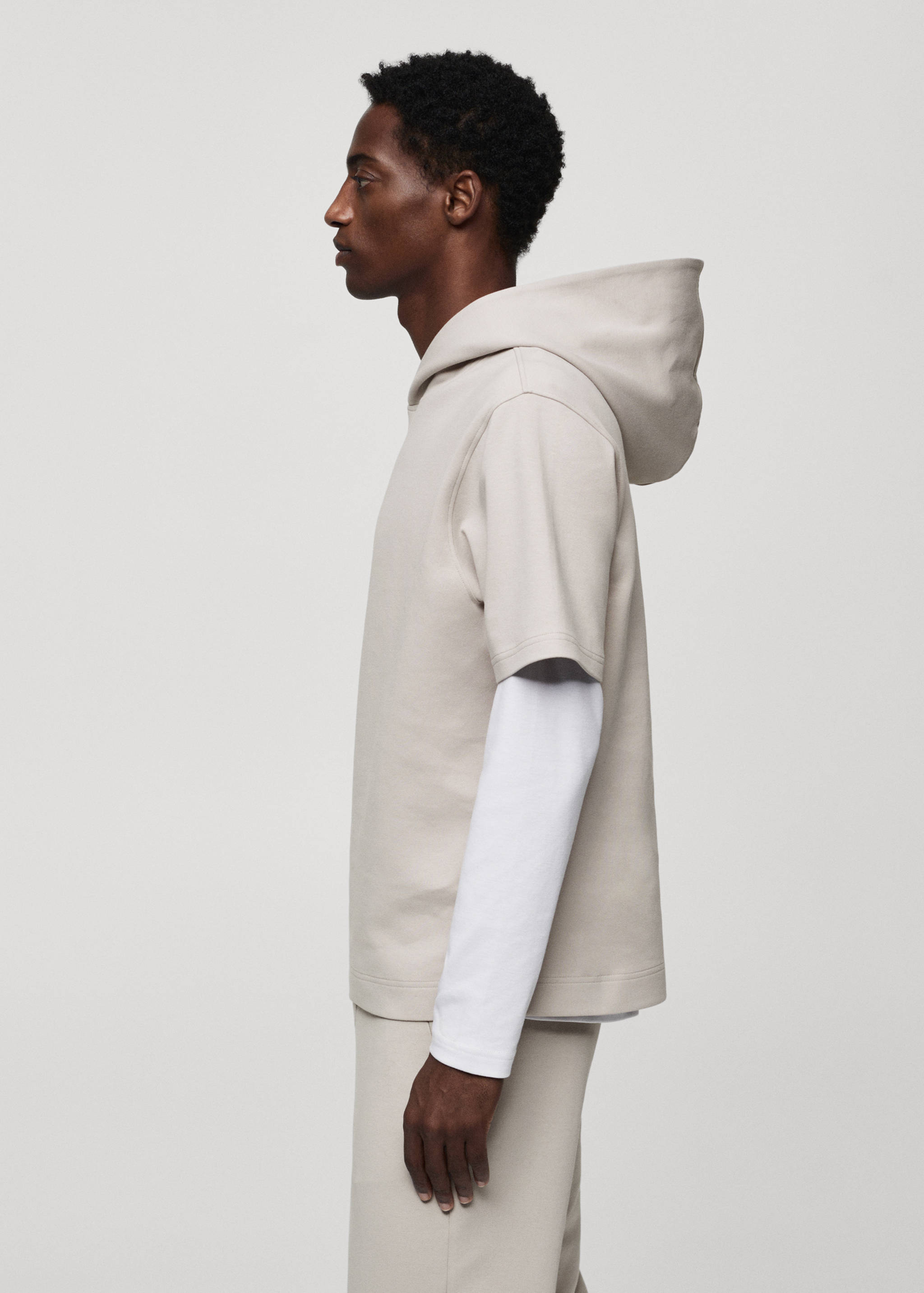 Sweat-shirt manches courtes capuche - Détail de l'article 2