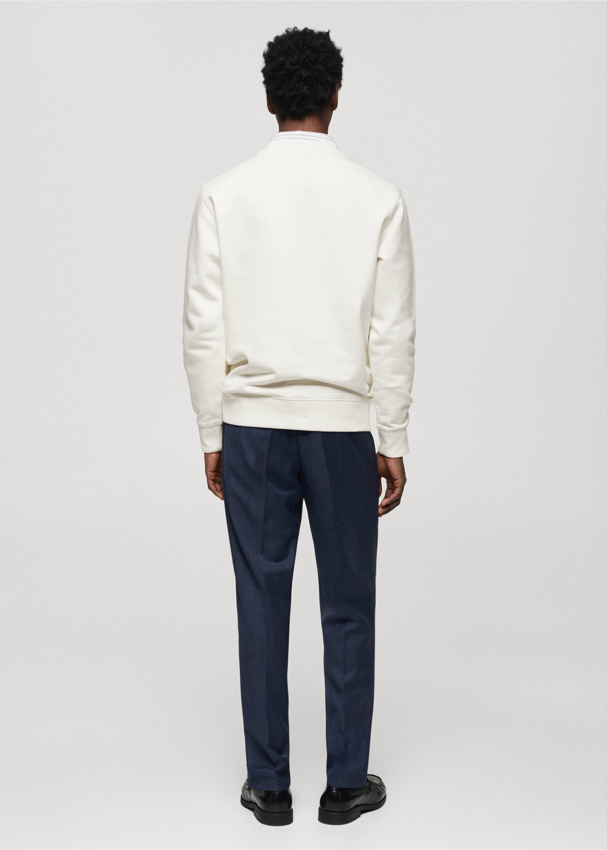 Sweat-shirt essentiel 100 % coton - Verso de l’article, Écru. Ref: 67014460-00.