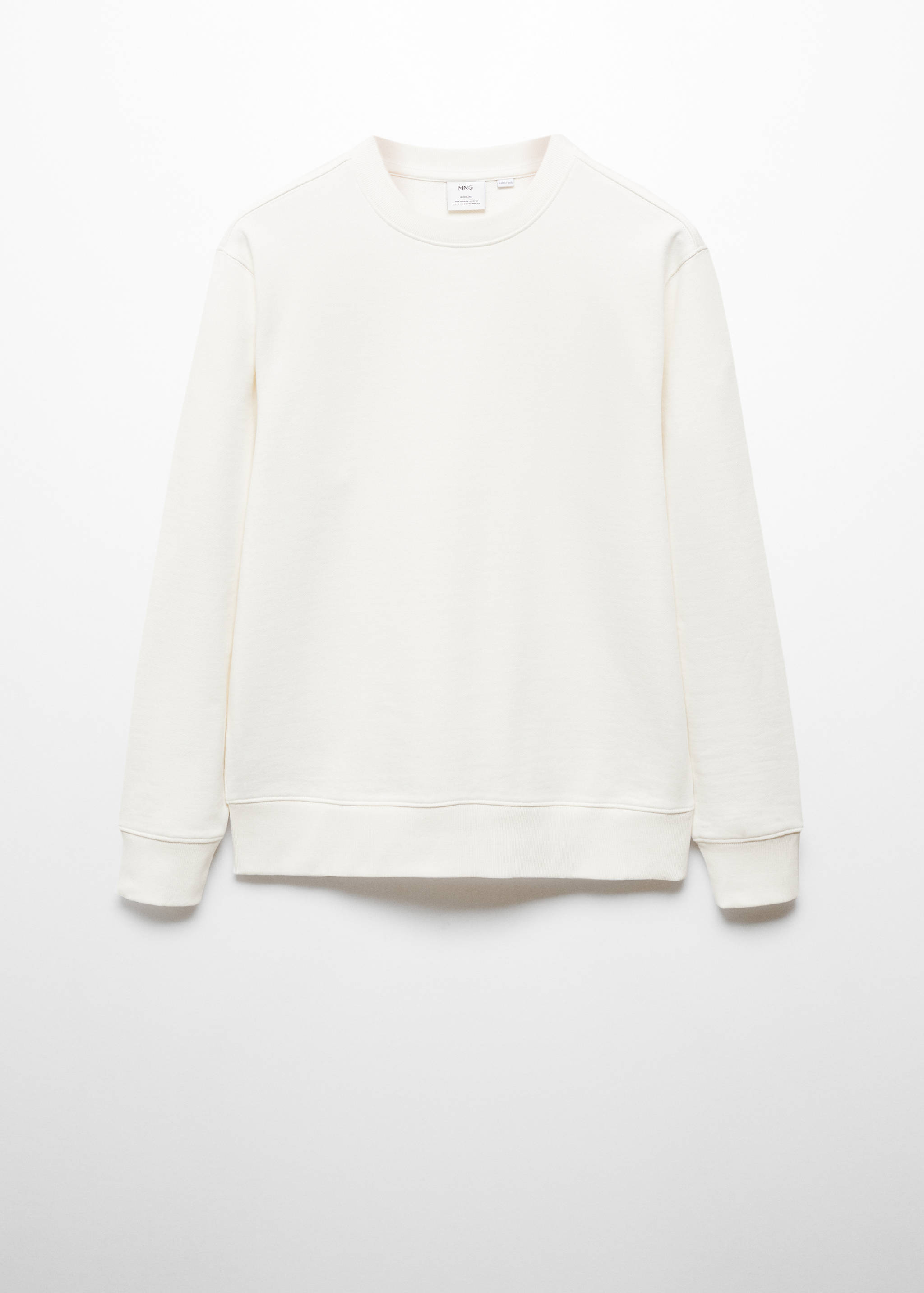 100% cotton basic sweatshirt - Article without model
