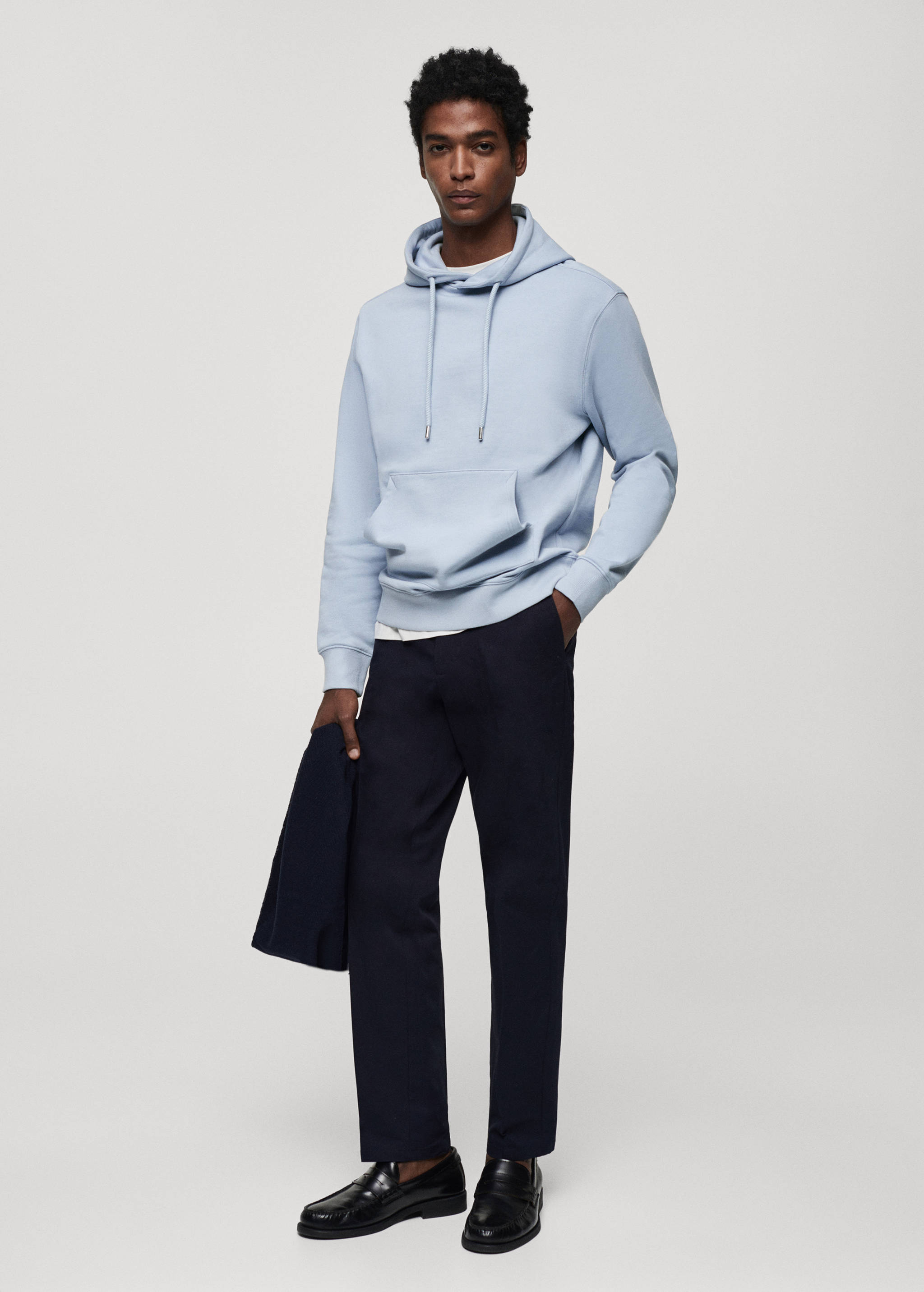 Leichtes Baumwollsweatshirt mit Kapuze - Allgemeine Ansicht