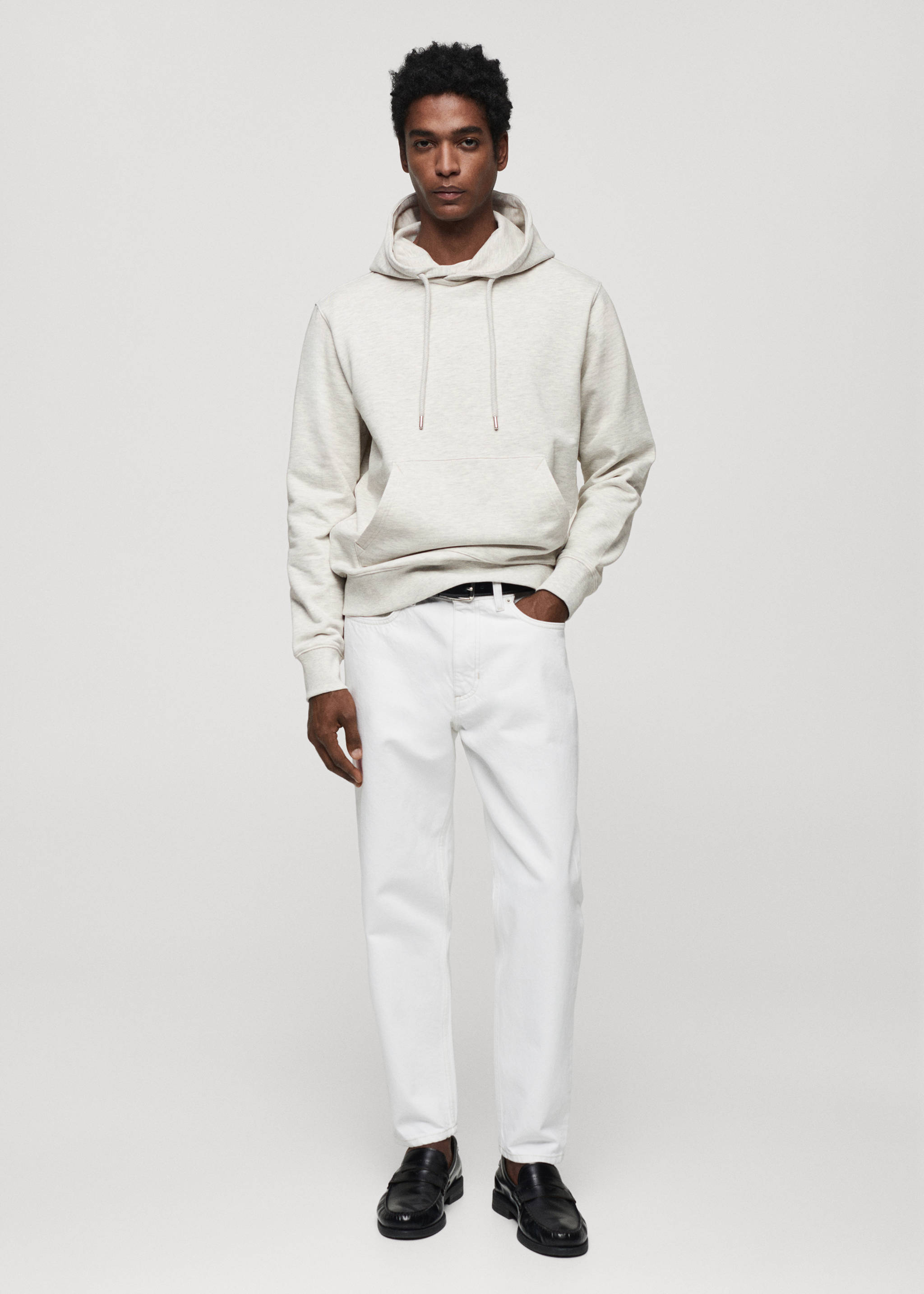 Leichtes Baumwollsweatshirt mit Kapuze - Allgemeine Ansicht