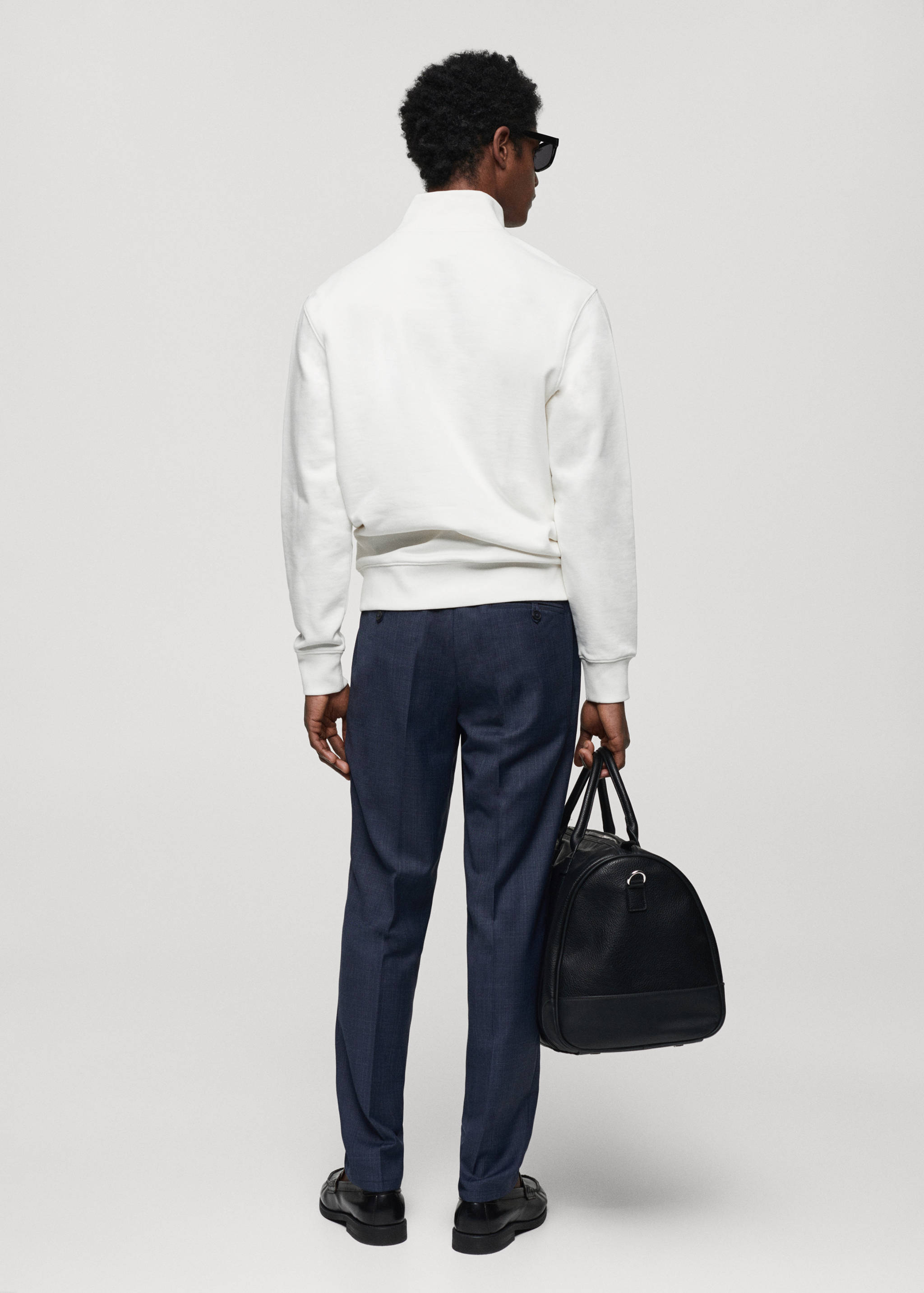 Sweat-shirt coton zip - Verso de l’article