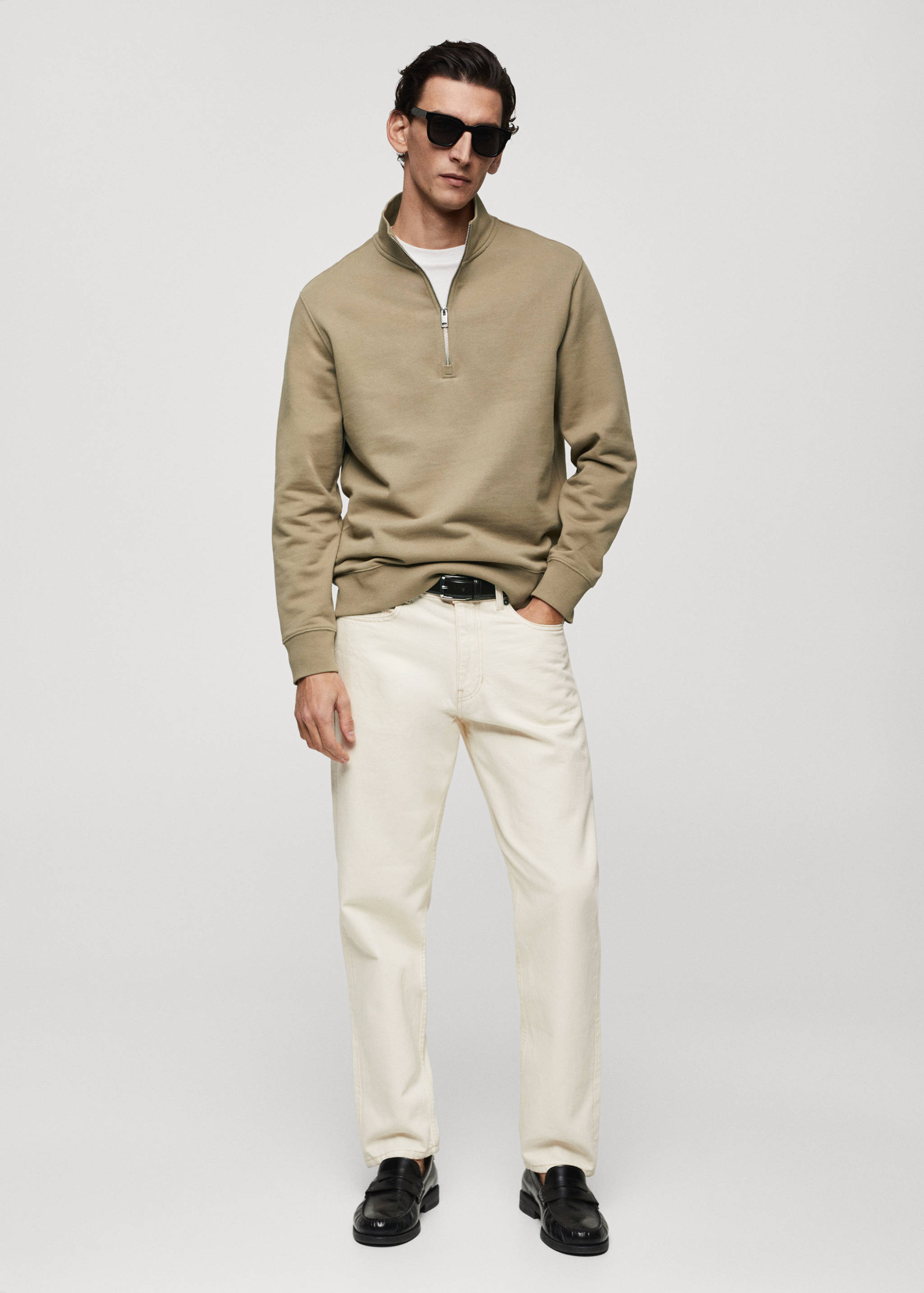 Sweat-shirt coton zip - Plan général