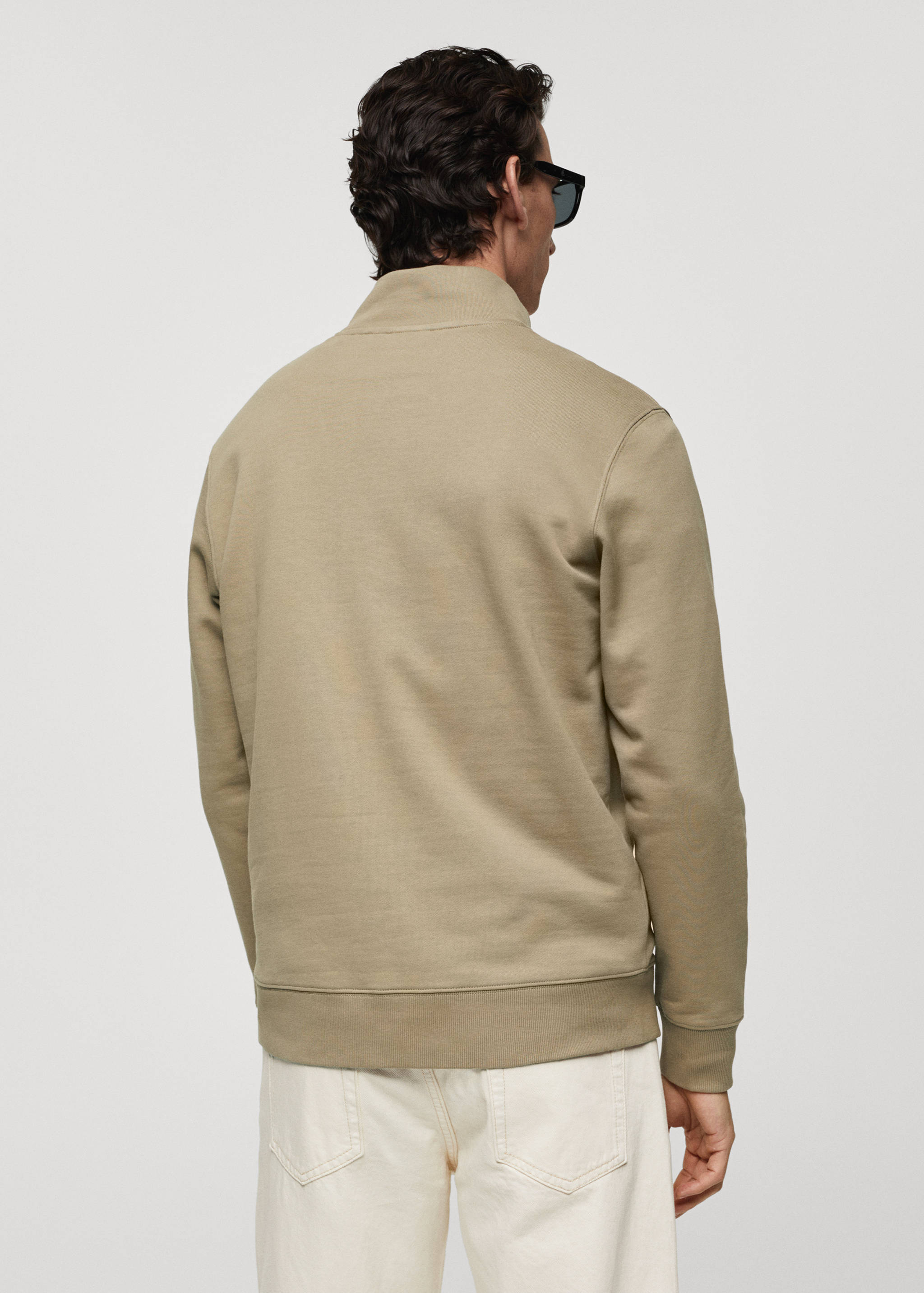 Sweat-shirt coton zip - Verso de l’article