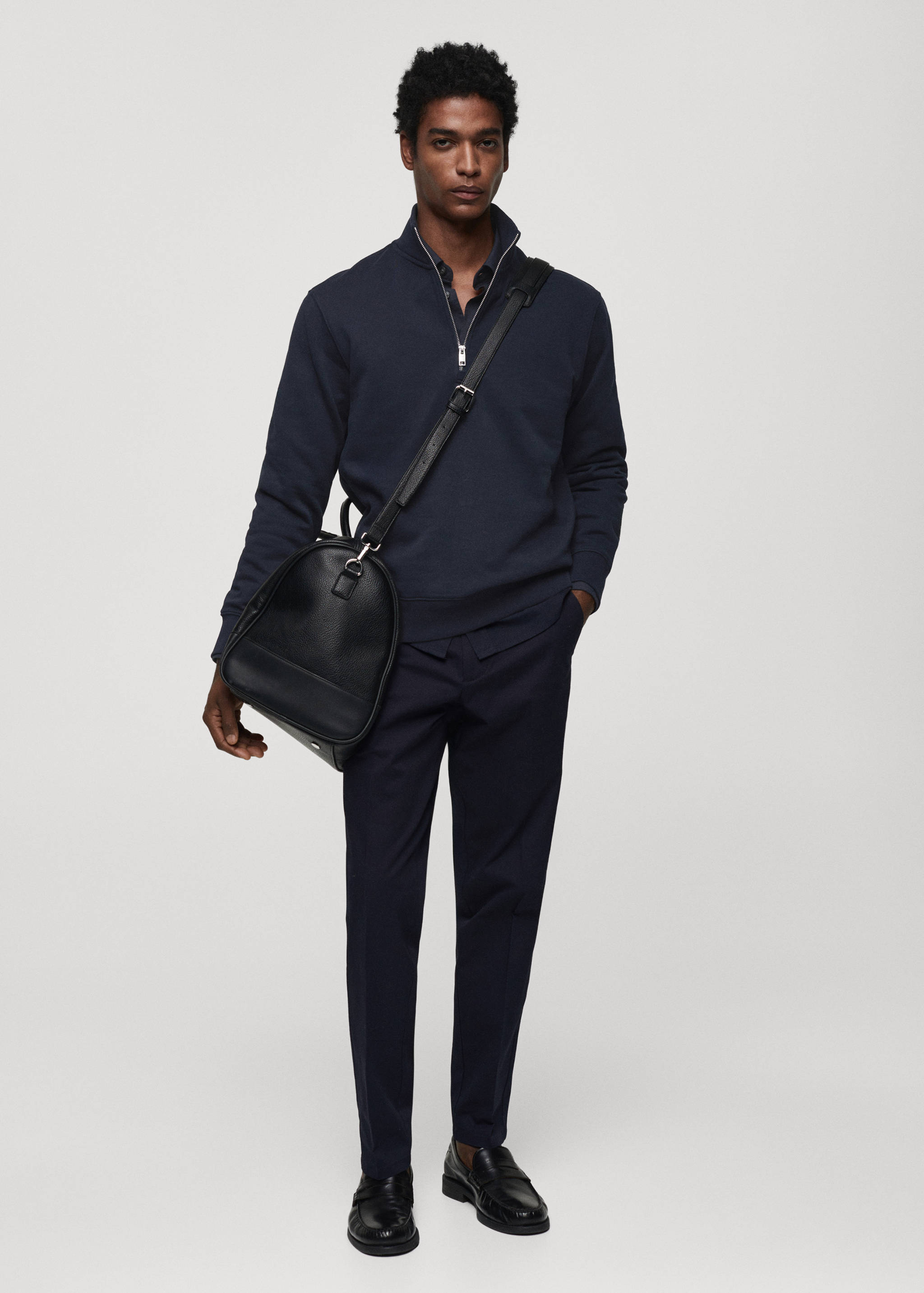 Sweat-shirt coton zip - Plan général