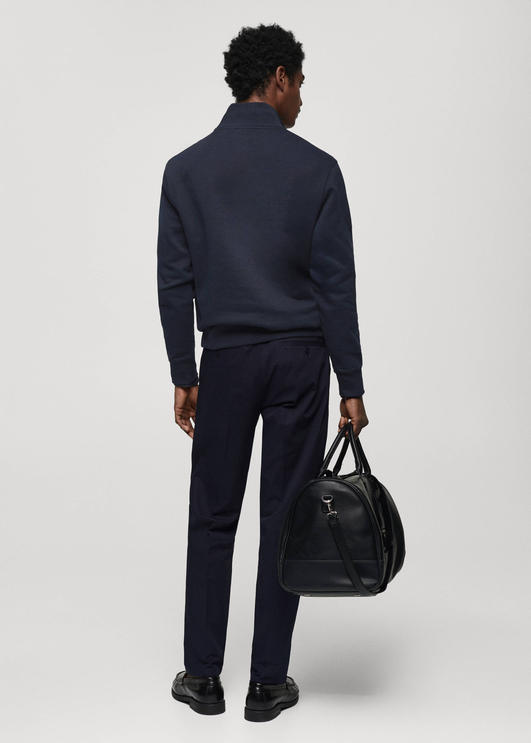 Sweat-shirt coton zip - Verso de l’article