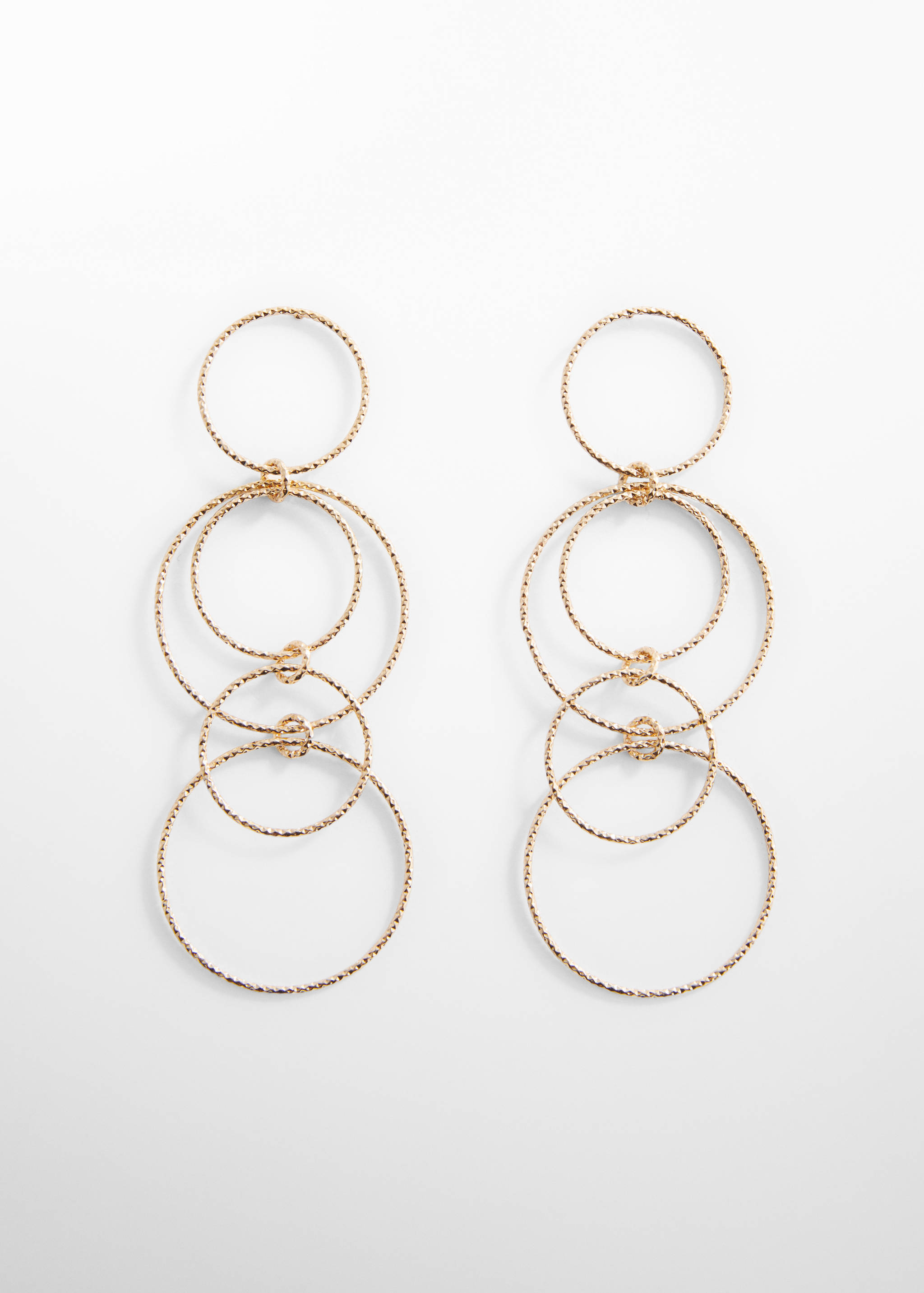 Long earrings with intertwined hoops - Article without model