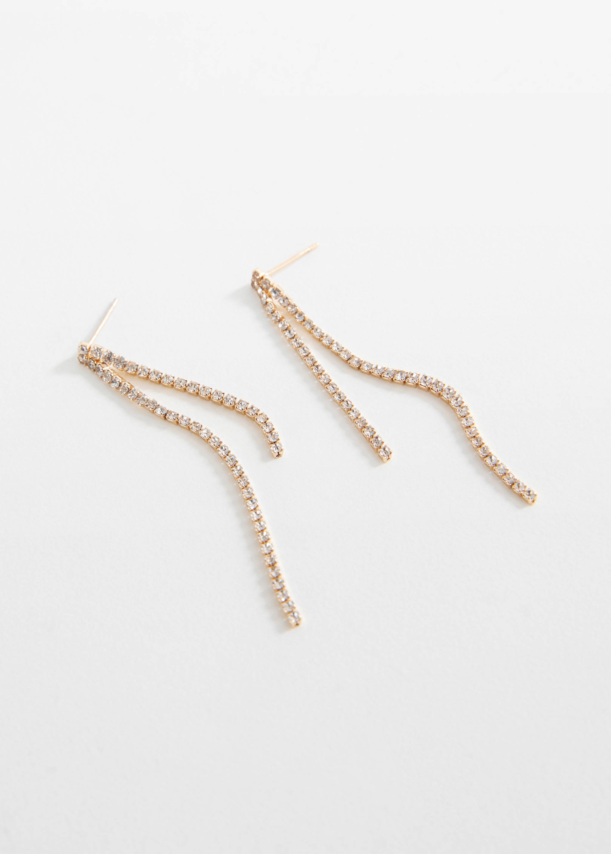 Rhinestone crystal earrings - Medium plane