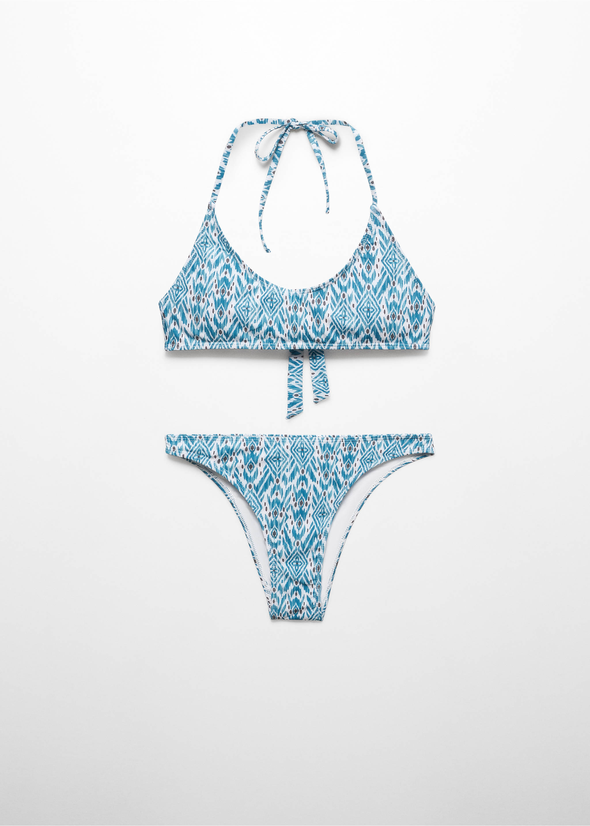 Gemusterter Bikini - Artikel ohne Model, Blau. Ref: 67015155-00.