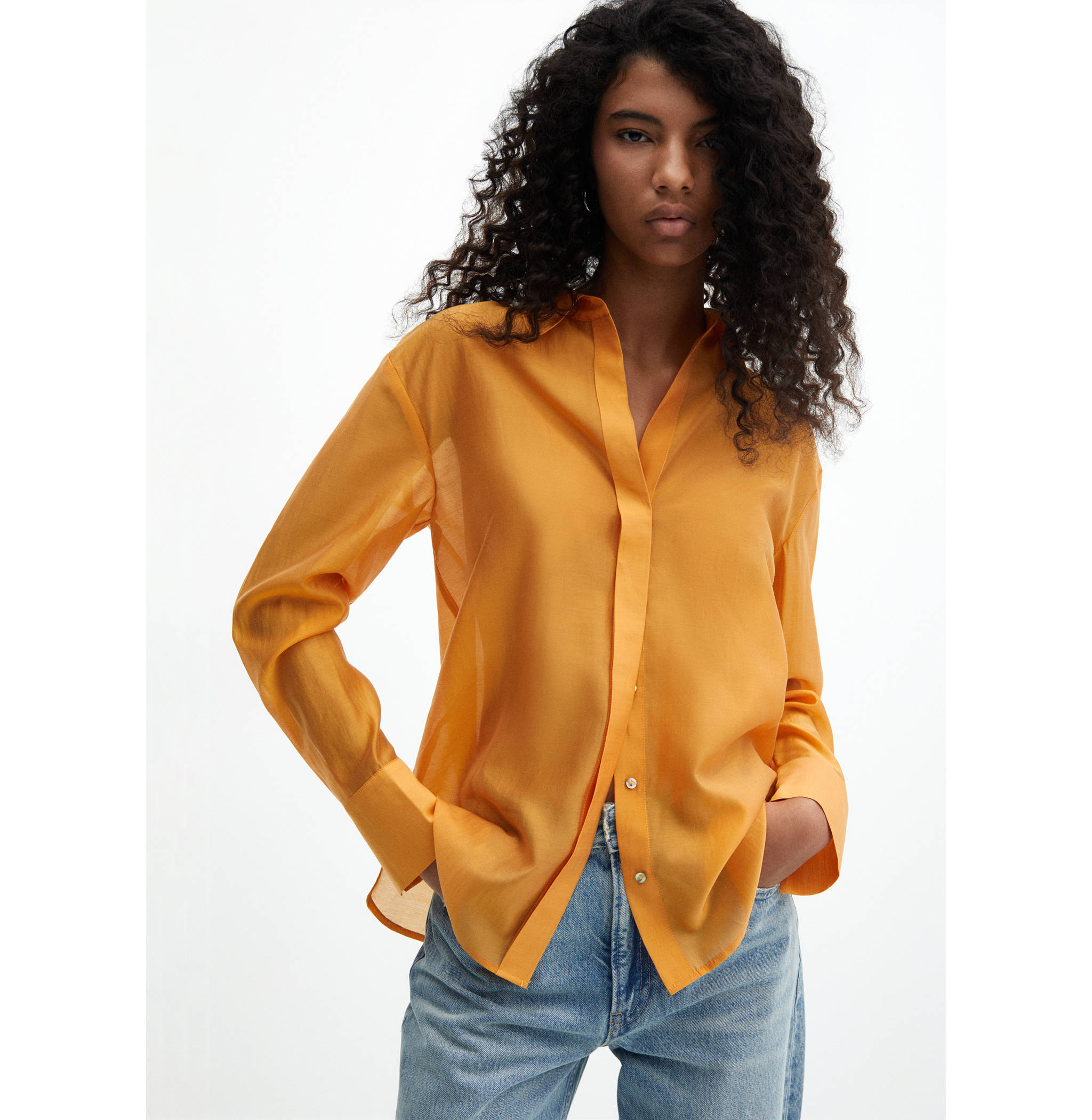 Concealed button shirt - Medium plane