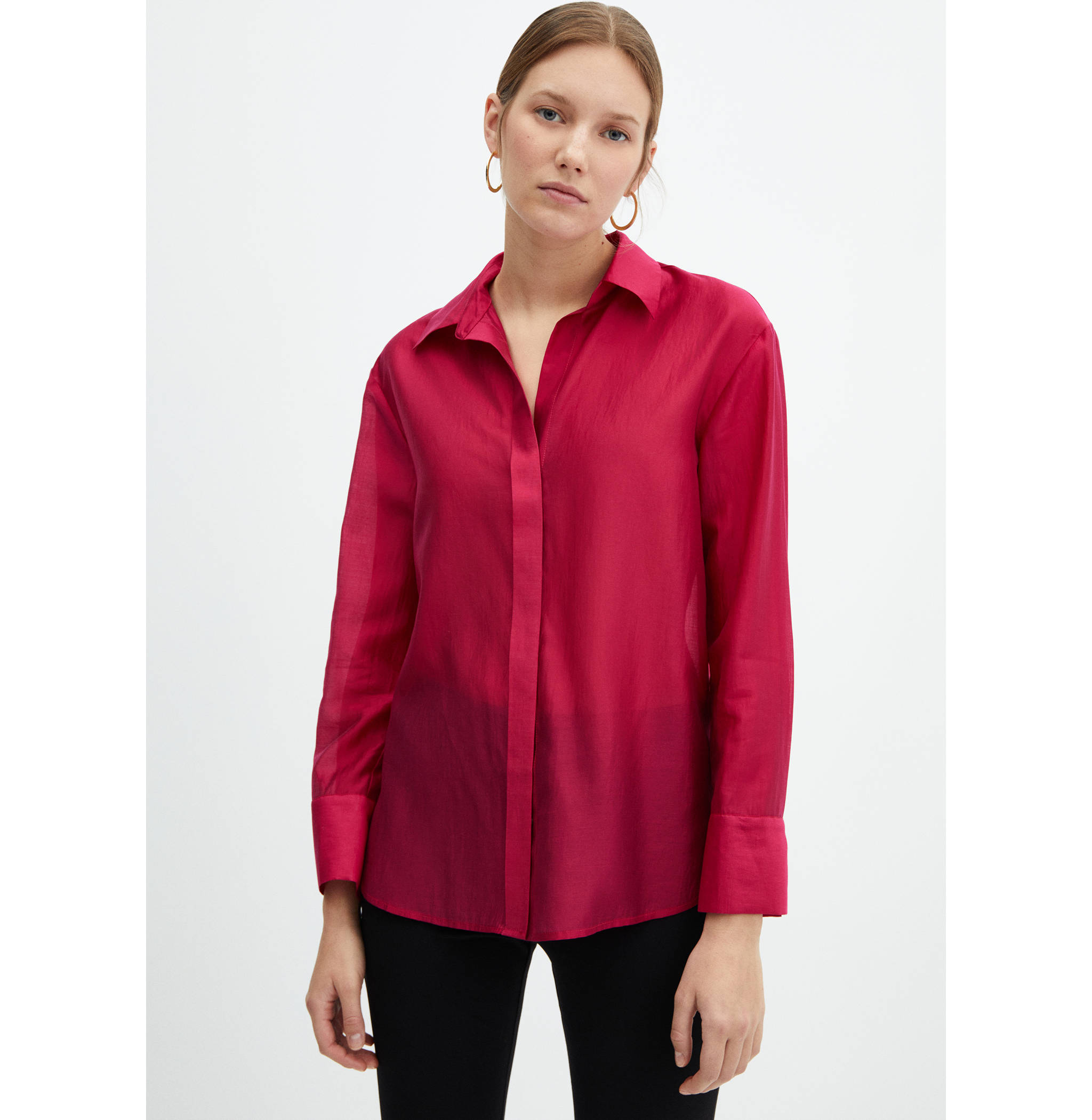 Concealed button shirt - Medium plane