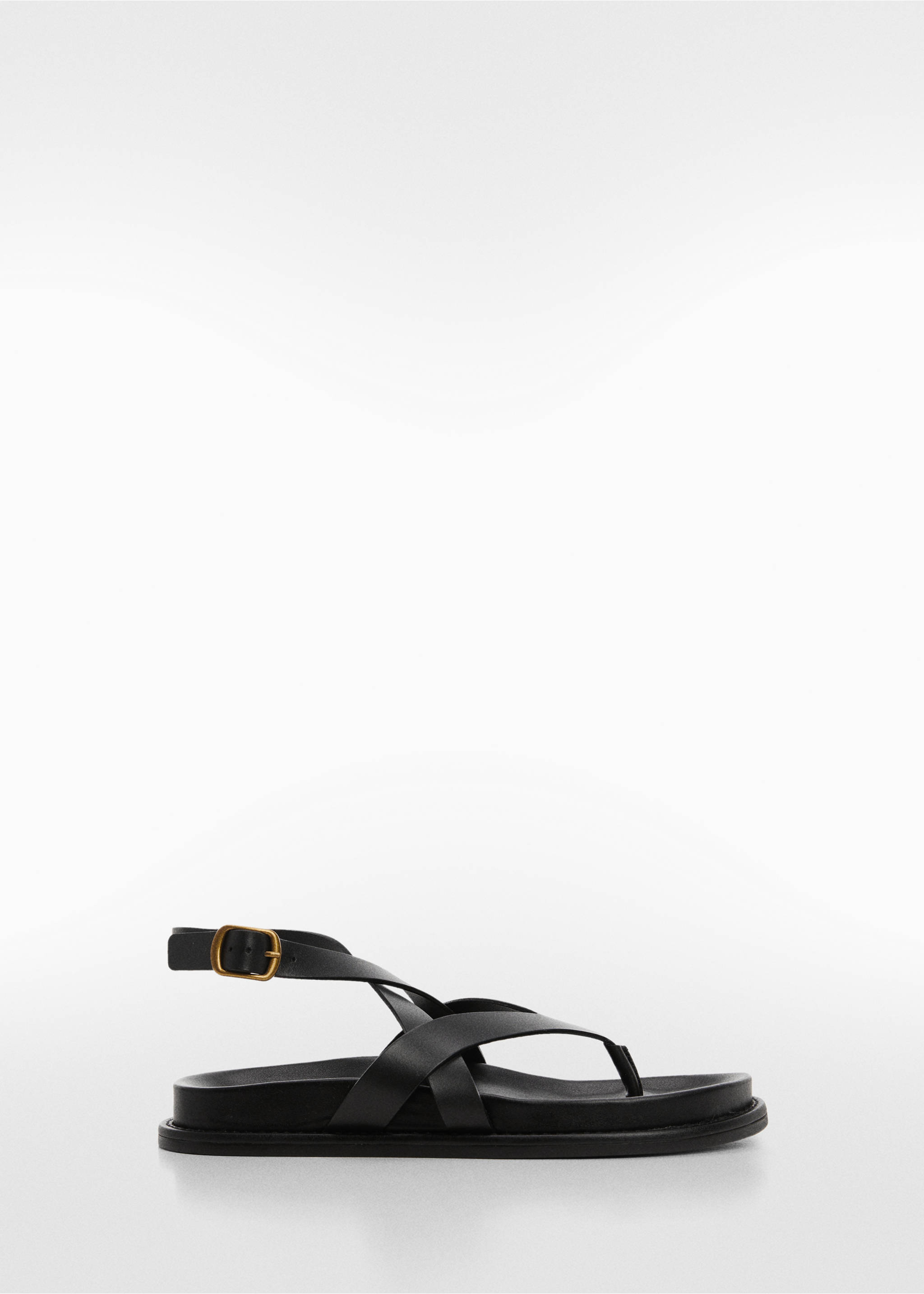 Leather strap sandals - Article without model, Black. Ref: 67015748-00.