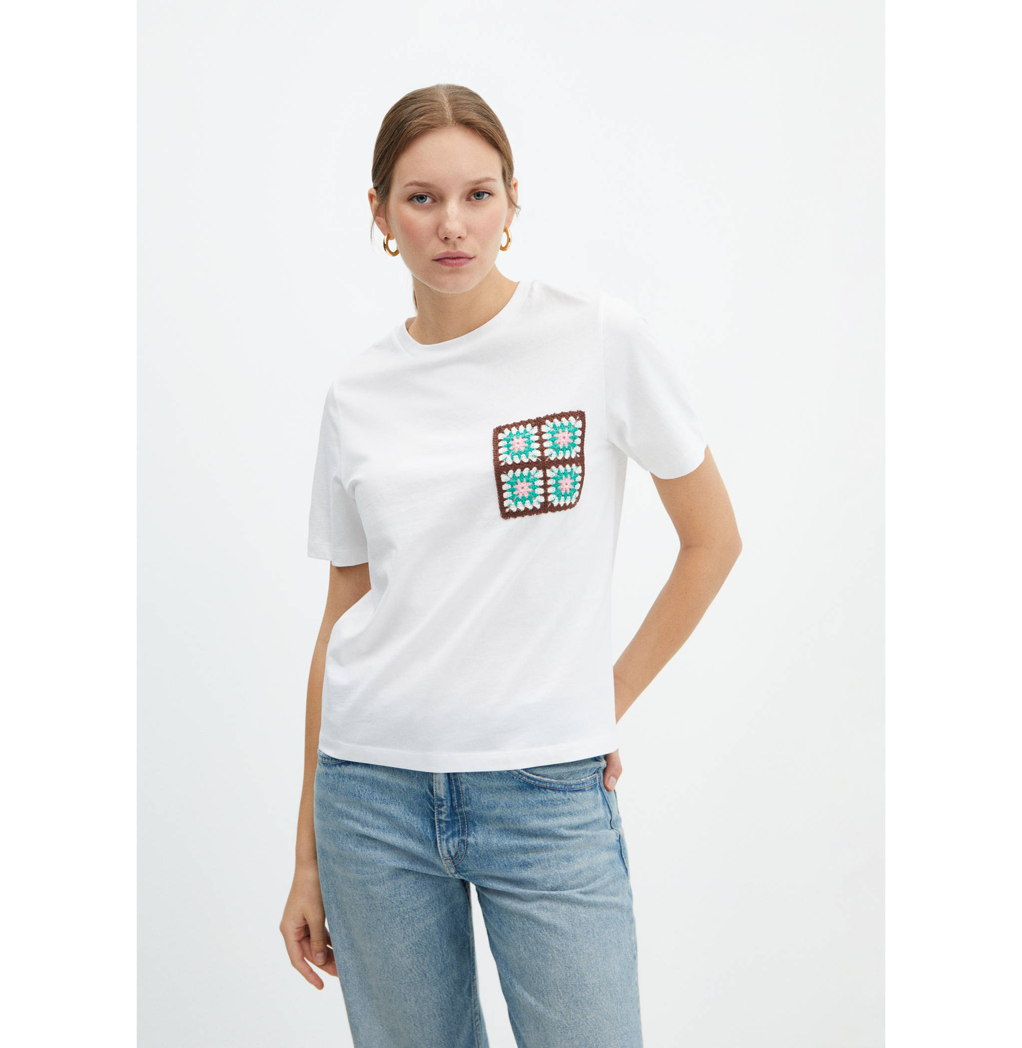 T-shirt poche crochet - Plan moyen