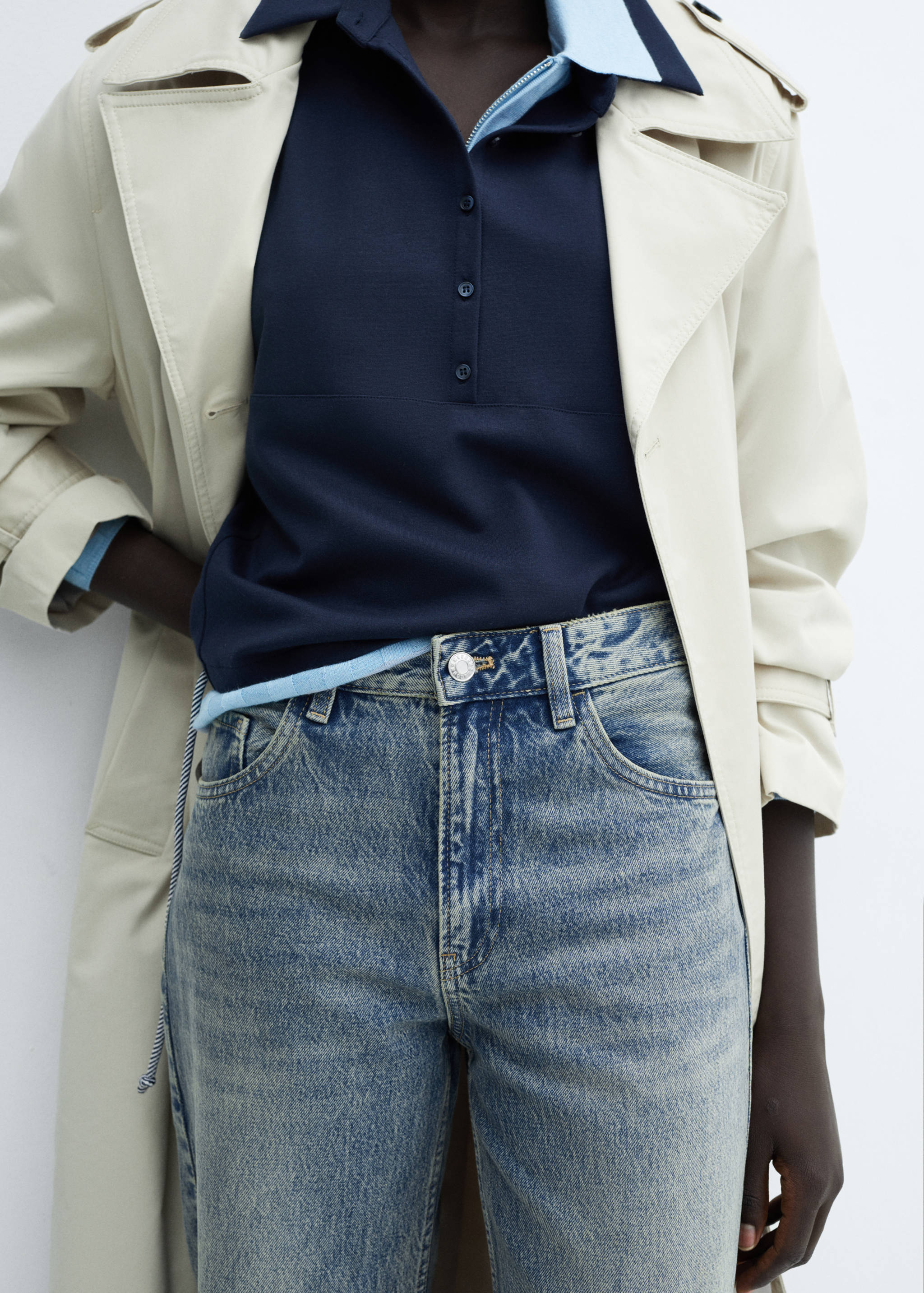 Mid-rise straight jeans - Details of the article 6