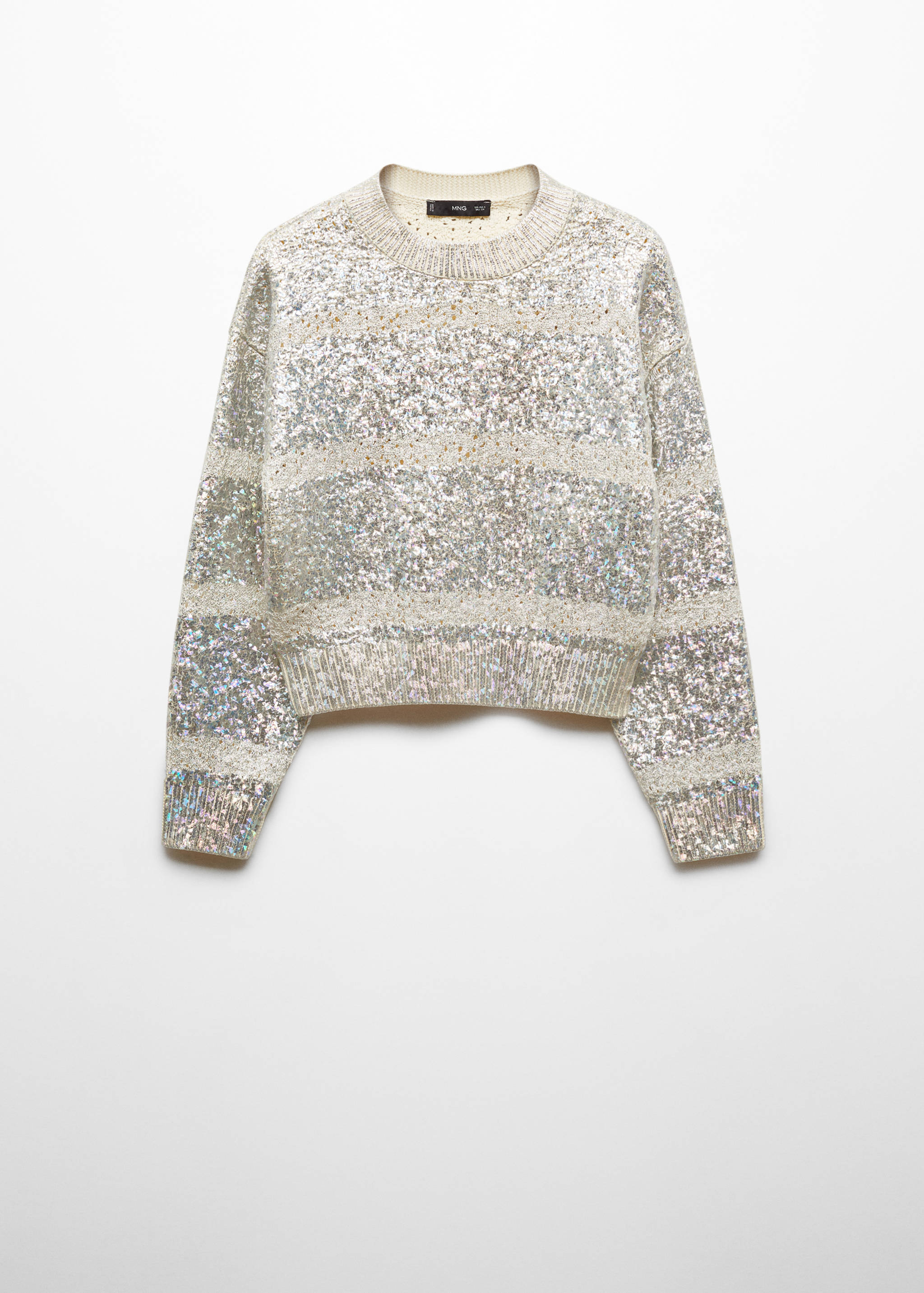 Foil sweater with iridescent effect - Article without model